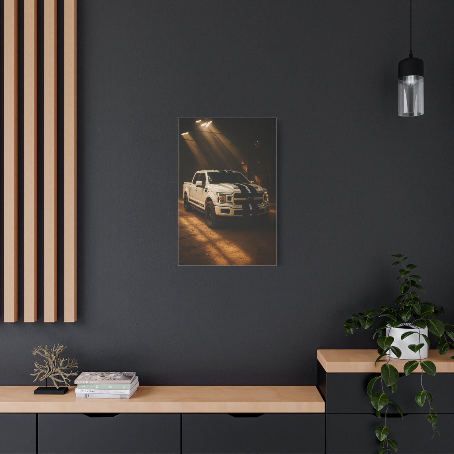 Canvas Print - Ford Shelby F-150 stored in a barn