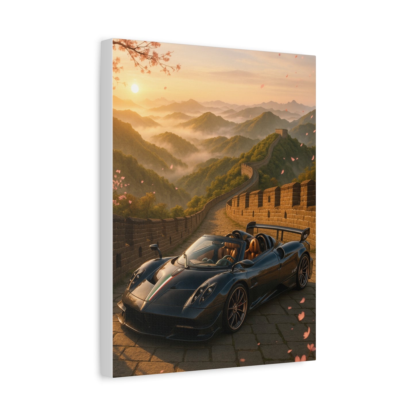 Canvas Wall Art - Pagani Huayra BC Roadster Chilling in Space