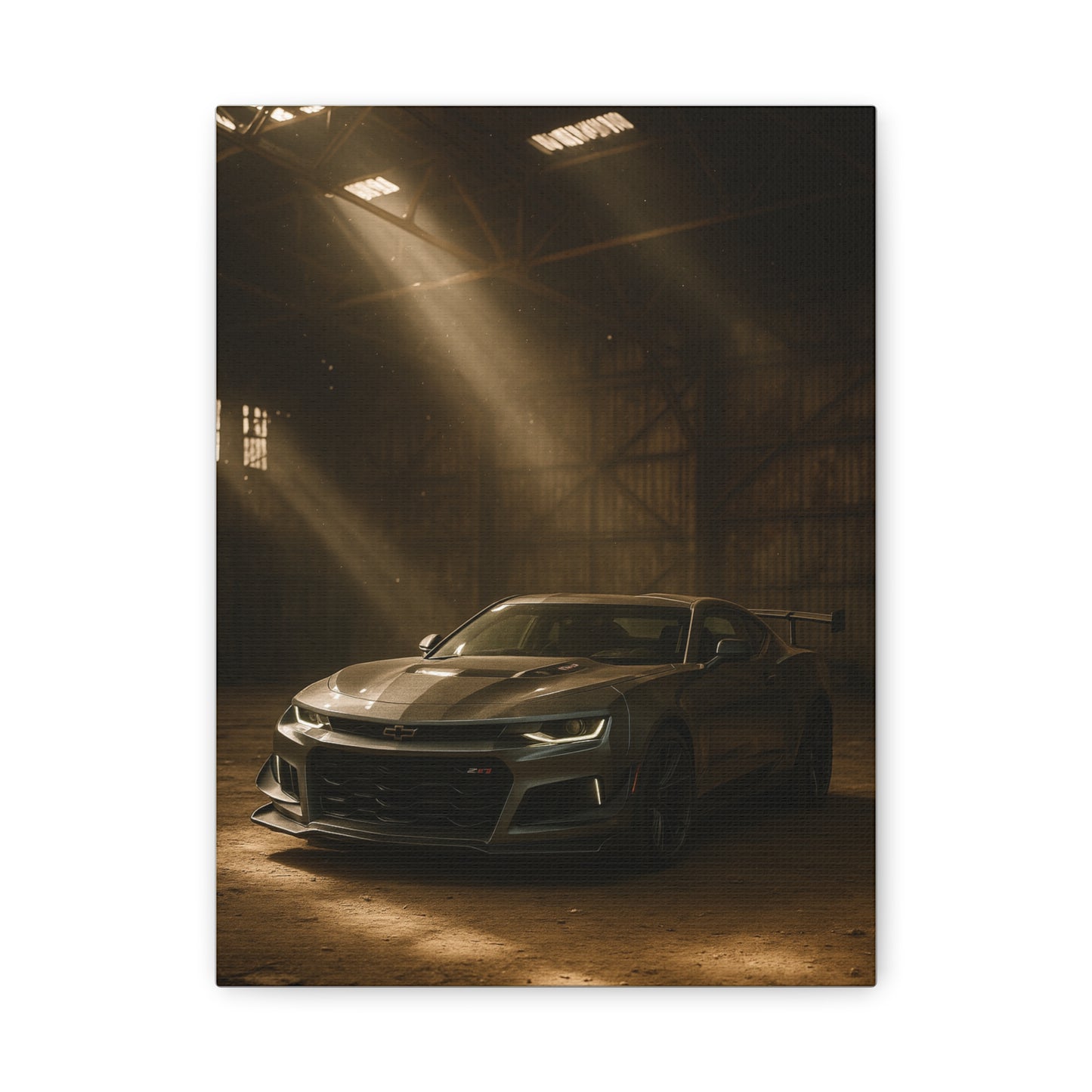 Canvas Print - Chevrolet Camaro in Barn