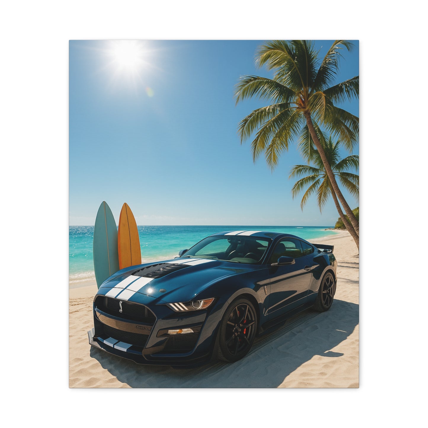 Canvas Print - Ford Shelby GT500 Beach Scene