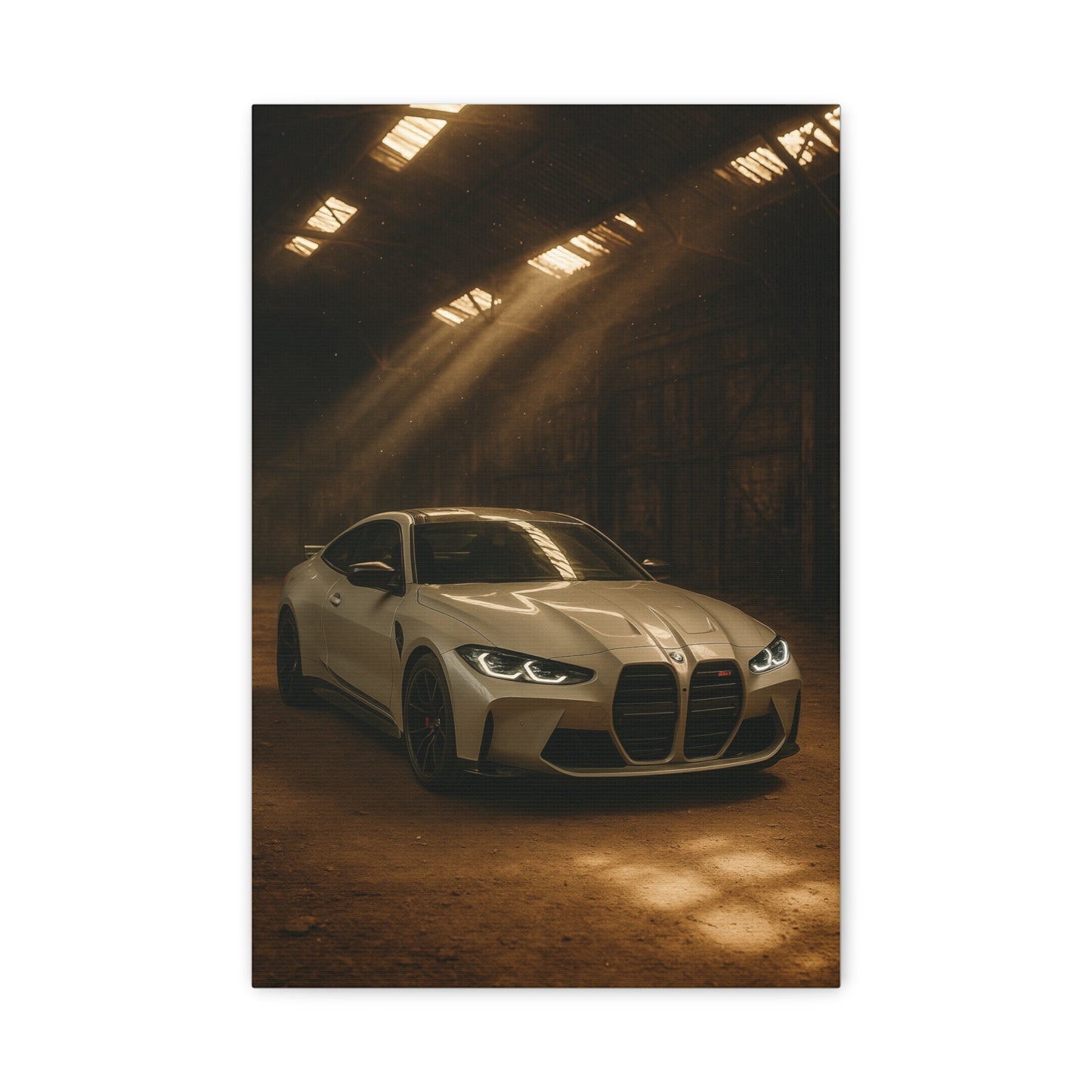 Canvas Print BMW Stored Away in a Barn