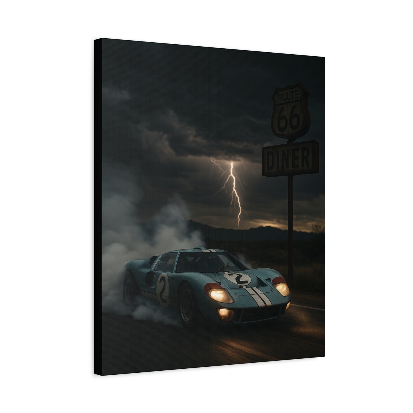 Canvas Print - Ford GT40 Doing a Burnout