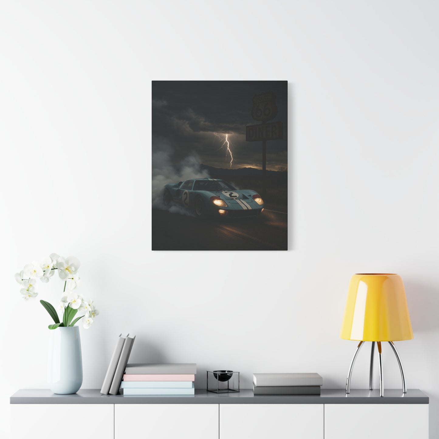Canvas Print - Ford GT40 Doing a Burnout