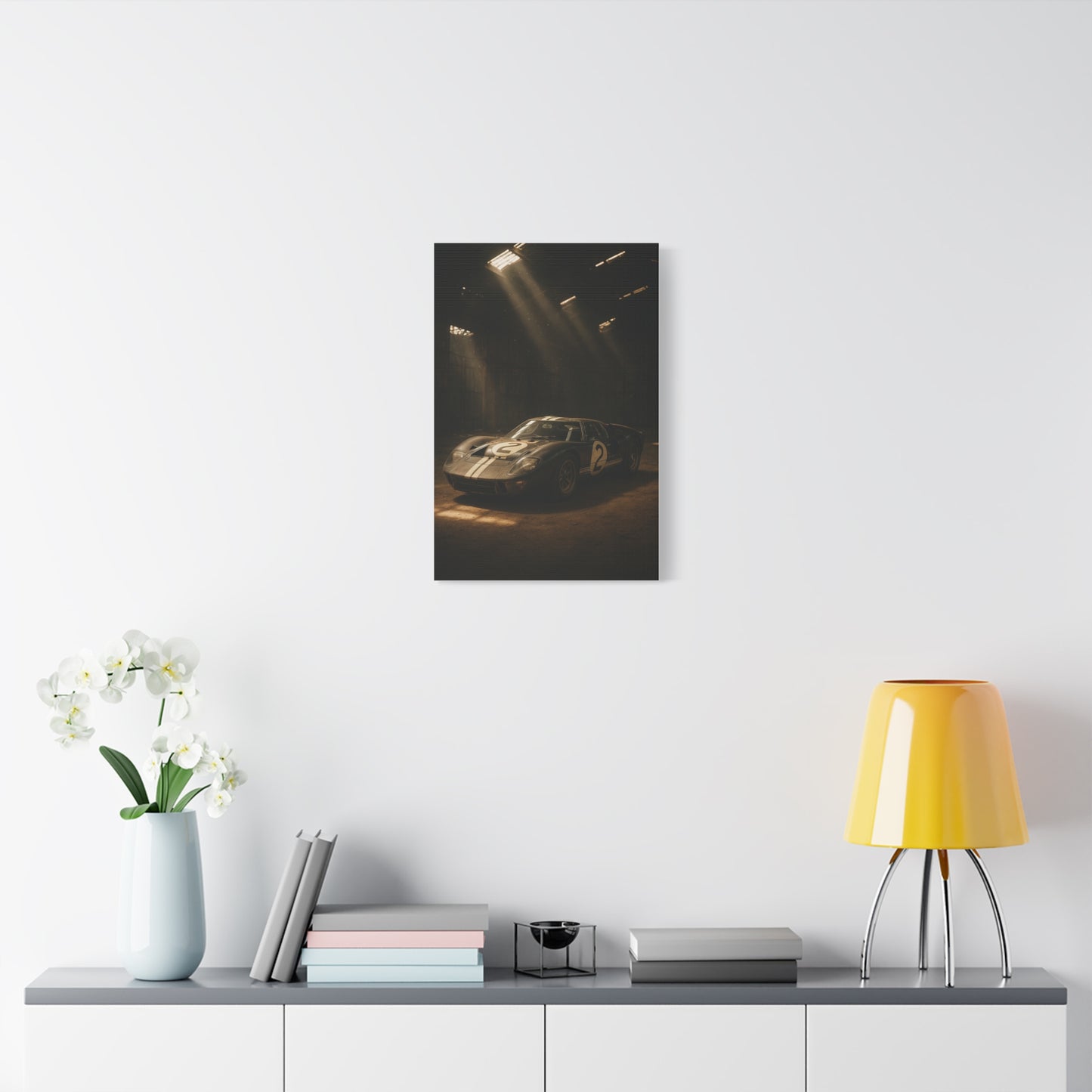 Canvas Print - Classic GT40 stored away in a barn