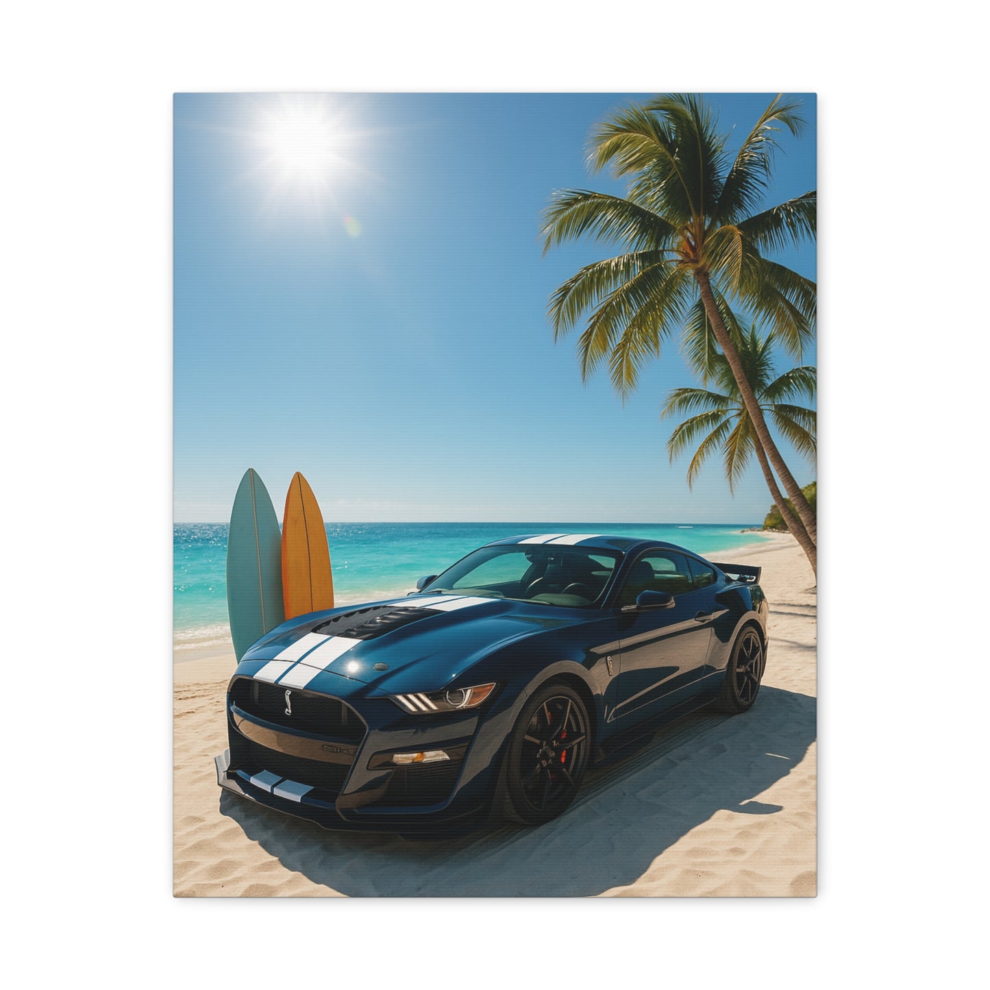 Canvas Print - Ford Shelby GT500 Beach Scene