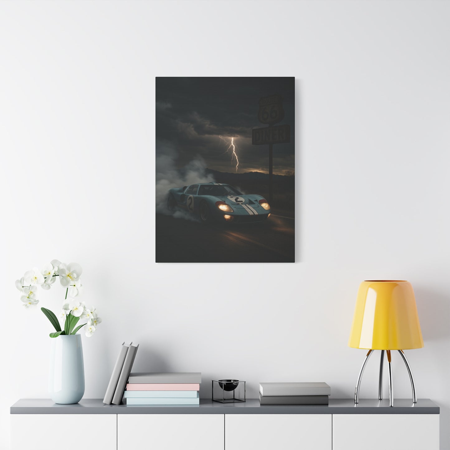 Canvas Print - Ford GT40 Doing a Burnout