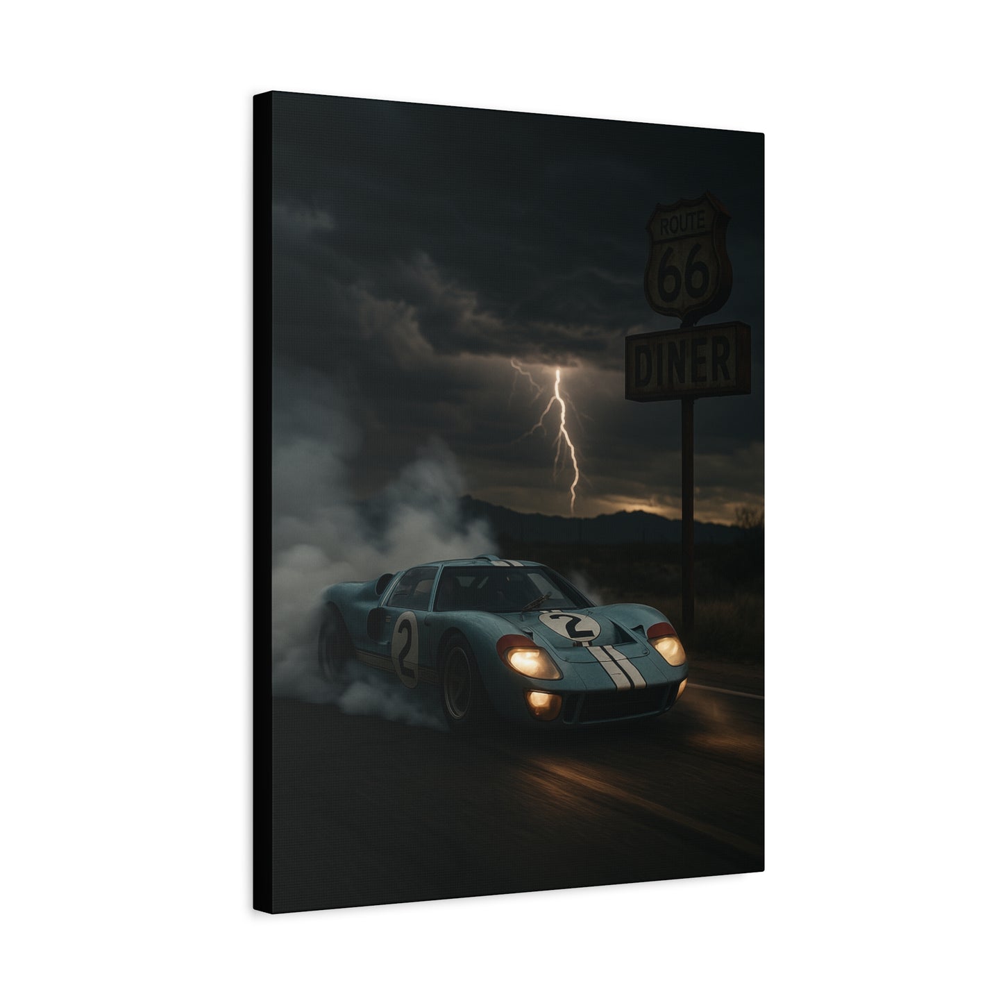 Canvas Print - Ford GT40 Doing a Burnout