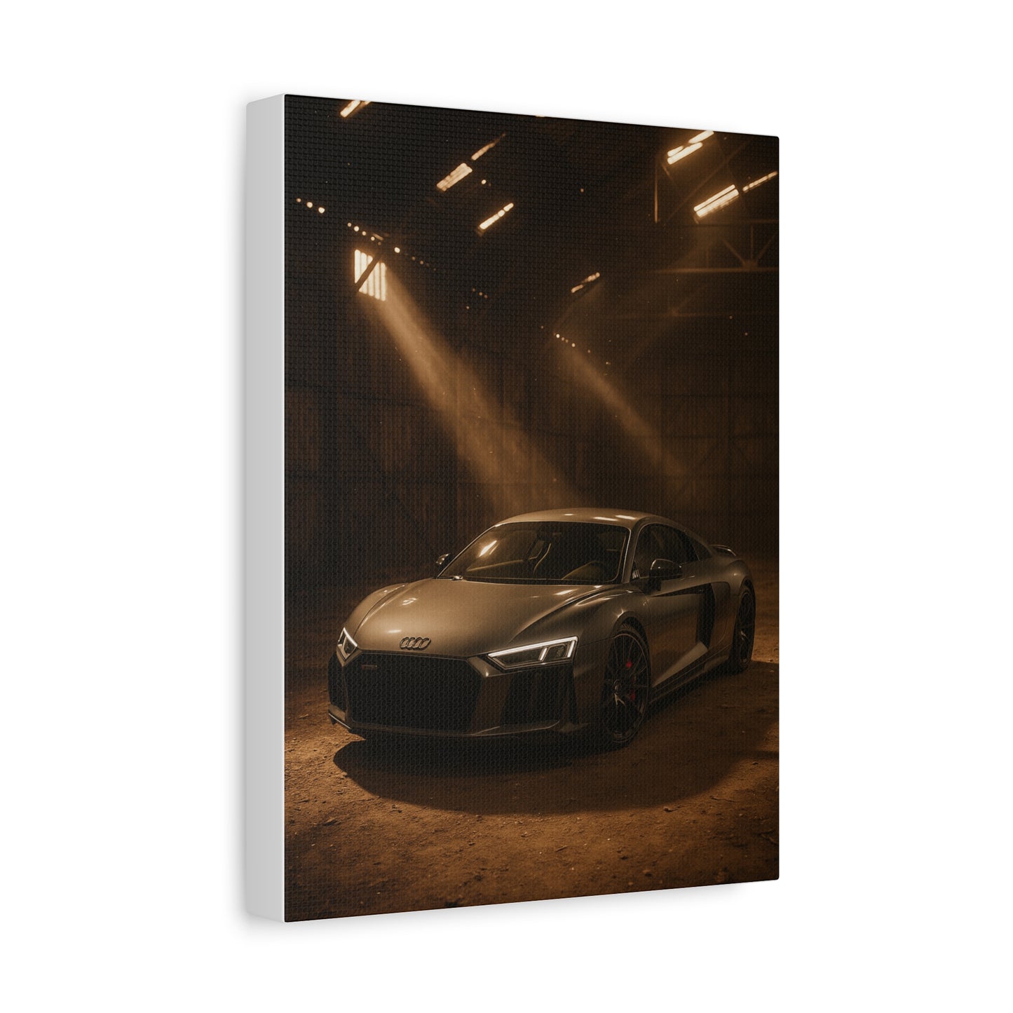 Canvas Art Print - Audi R8 in Barn