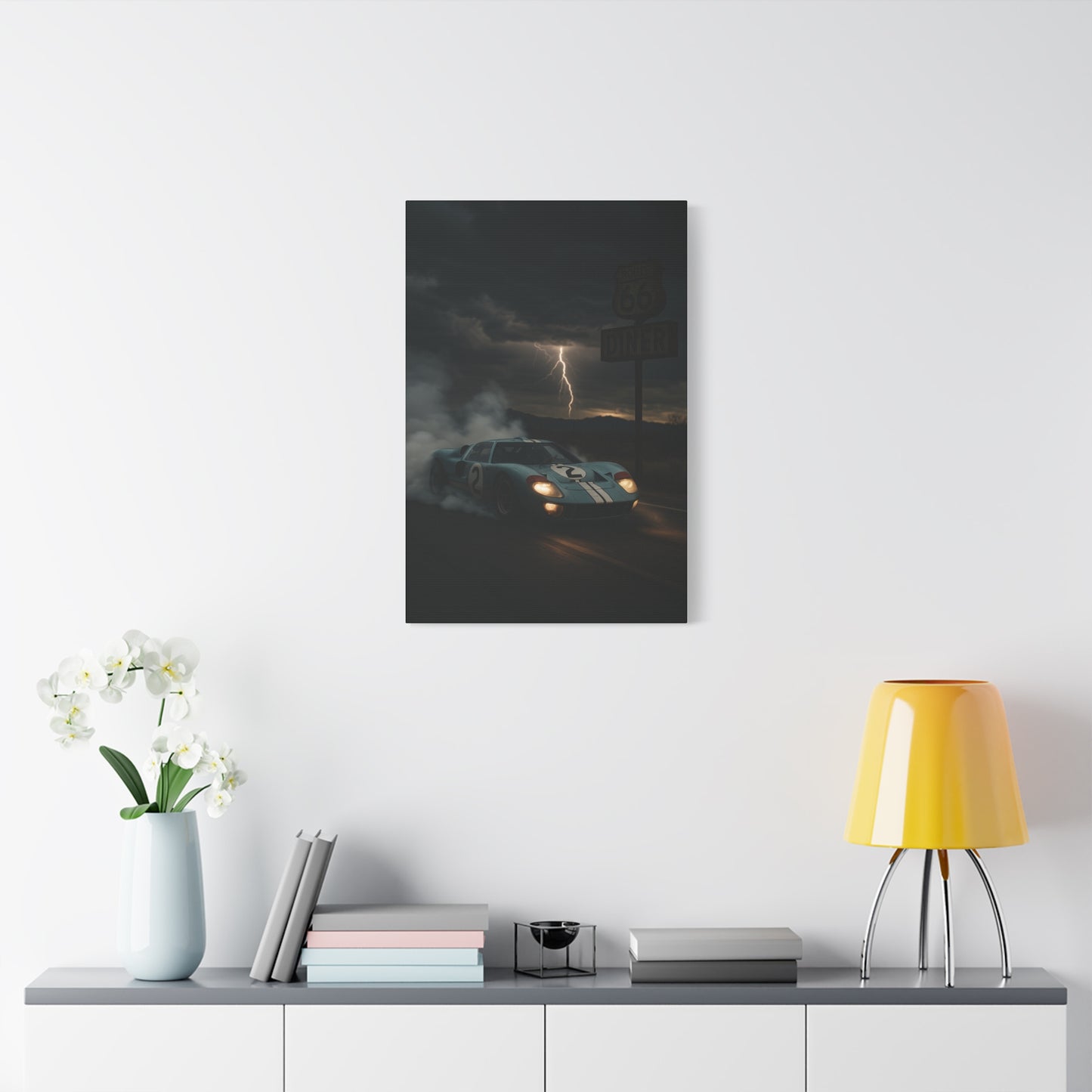Canvas Print - Ford GT40 Doing a Burnout