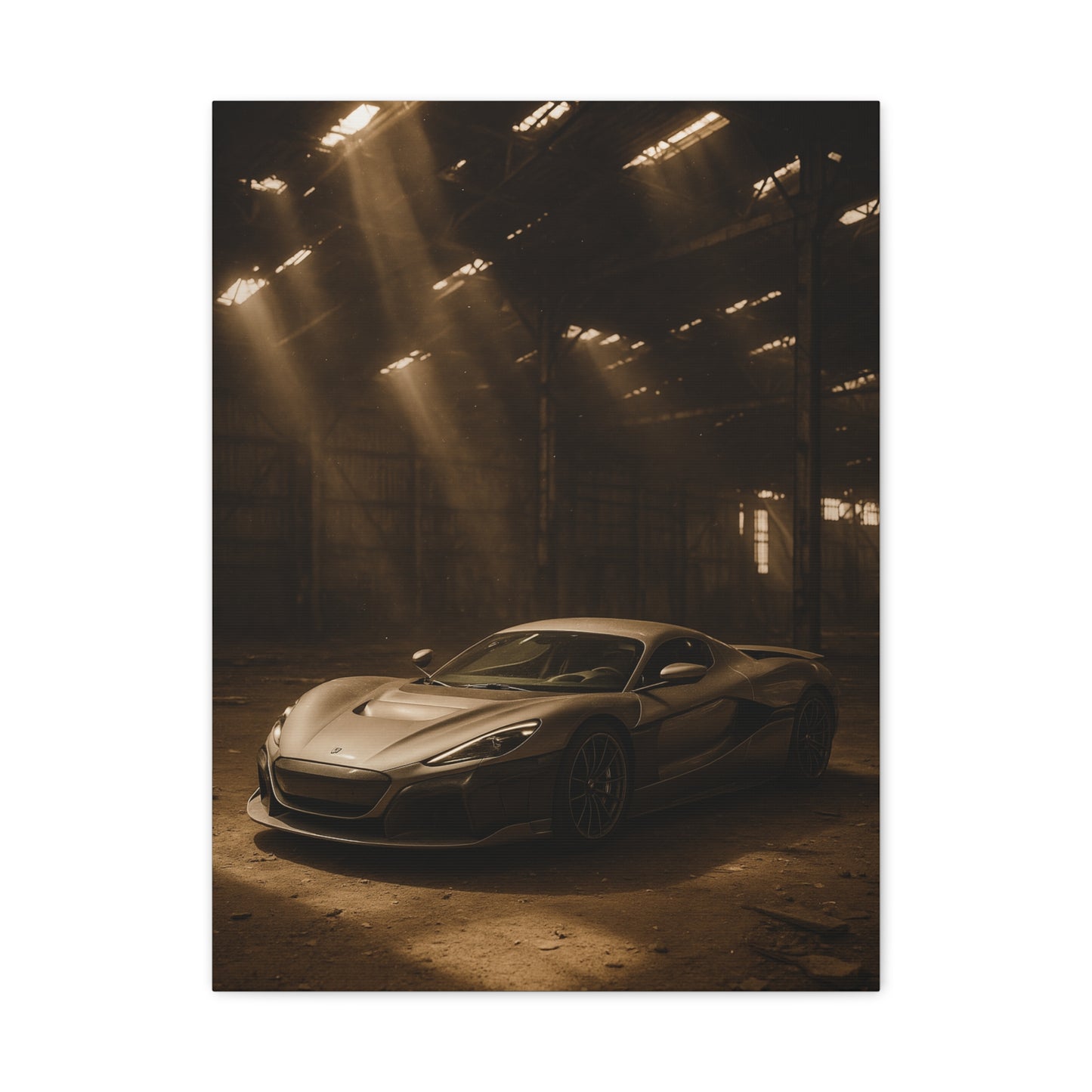 Canvas Art - Rimac Nevera in a Dusty Barn