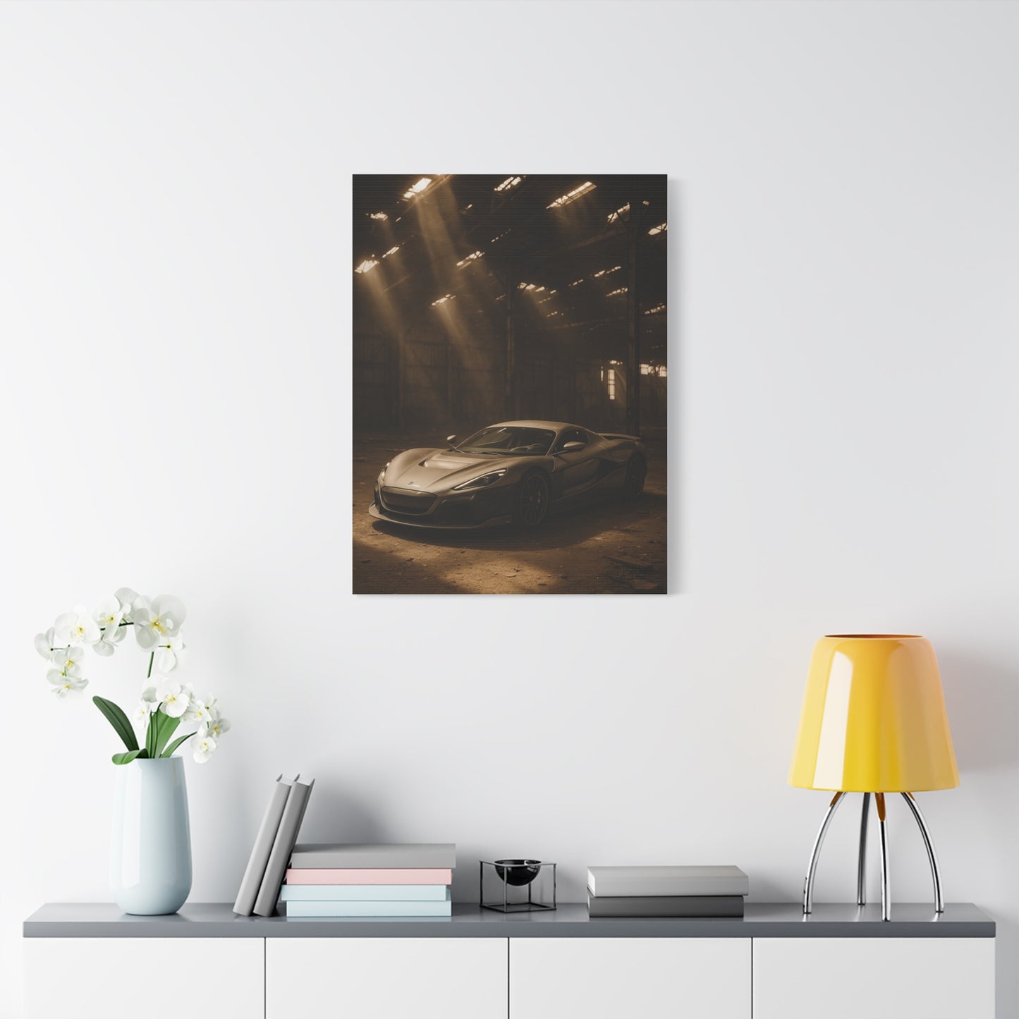Canvas Art - Rimac Nevera in a Dusty Barn