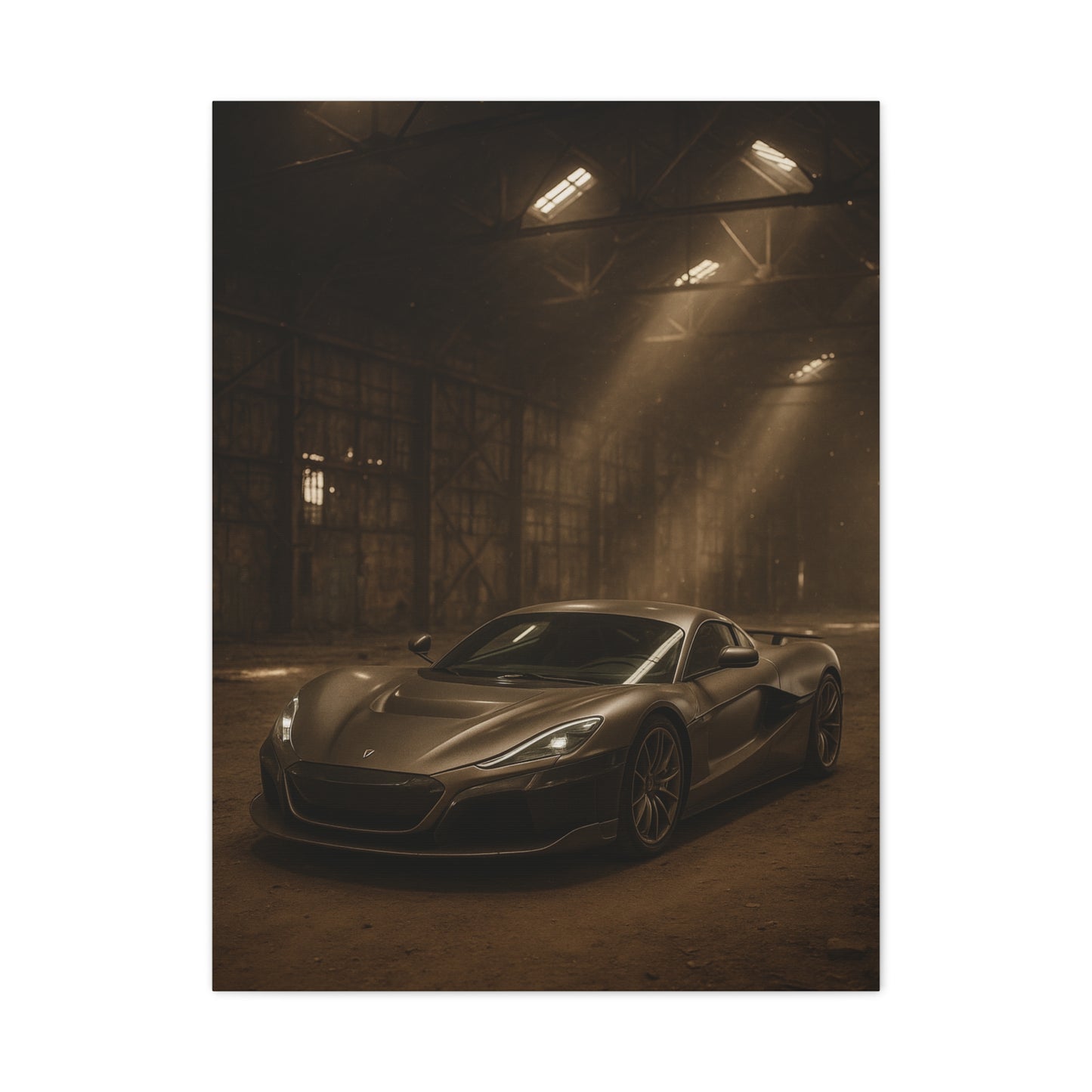 Canvas Art - Rimac Nevera in a Dusty Barn