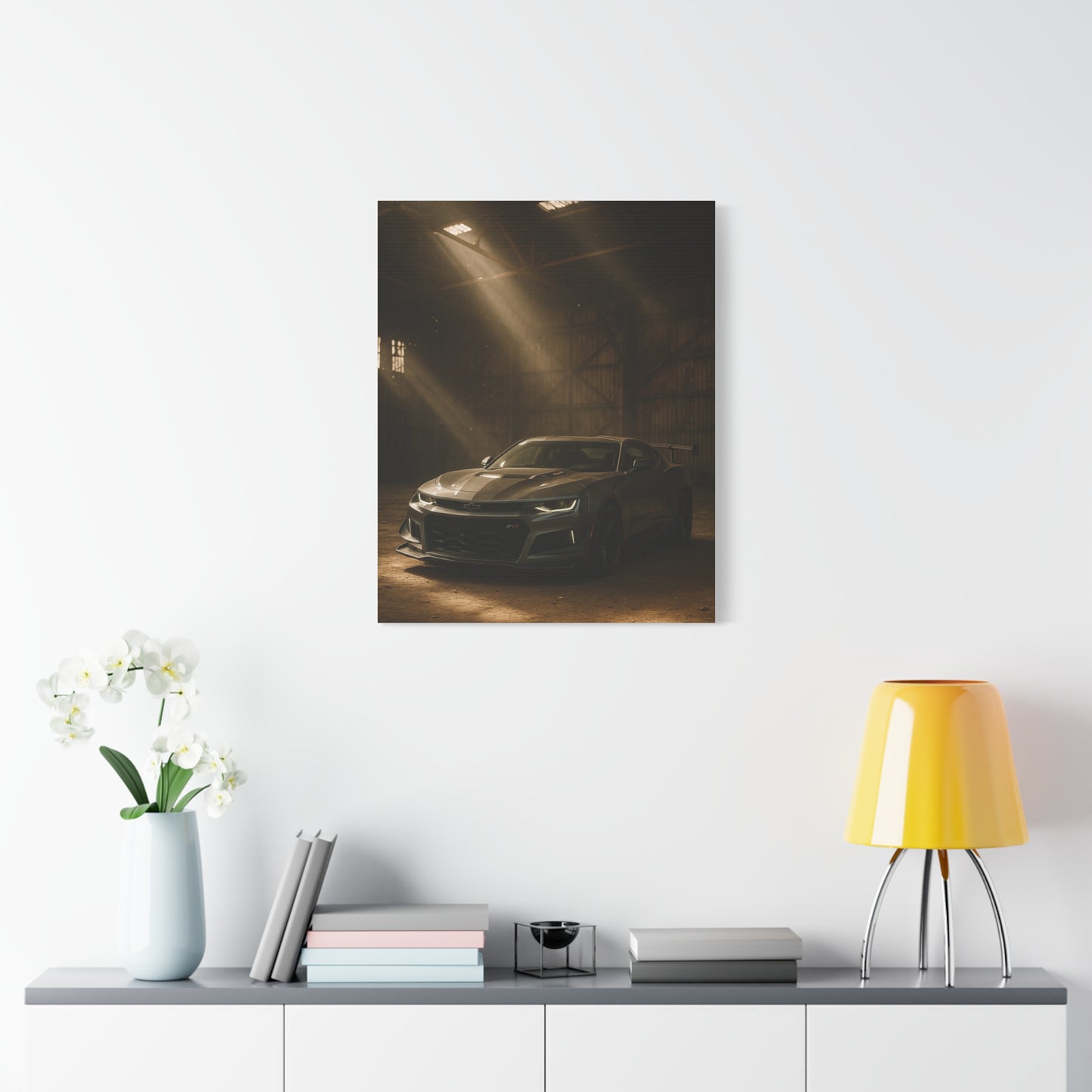 Canvas Print - Chevrolet Camaro in Barn