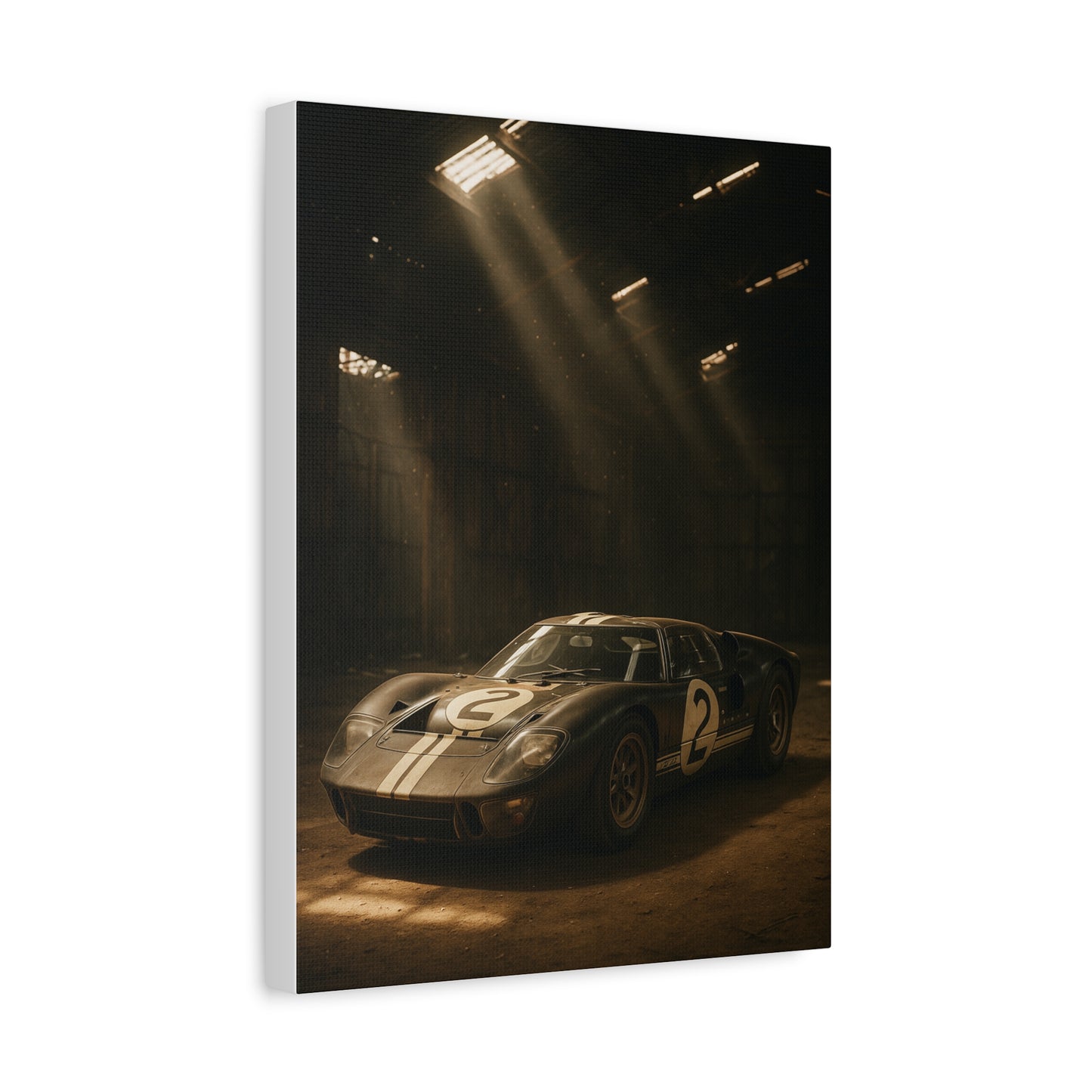 Canvas Print - Classic GT40 stored away in a barn