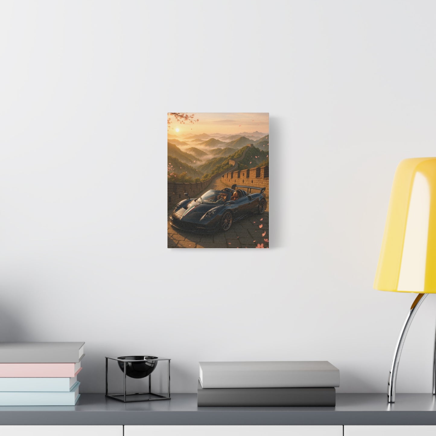 Canvas Wall Art - Pagani Huayra BC Roadster Chilling in Space