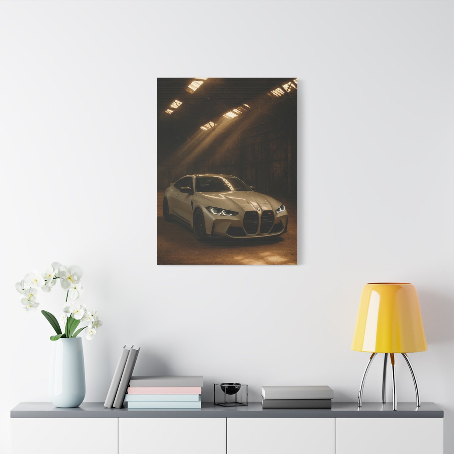 Canvas Print BMW Stored Away in a Barn