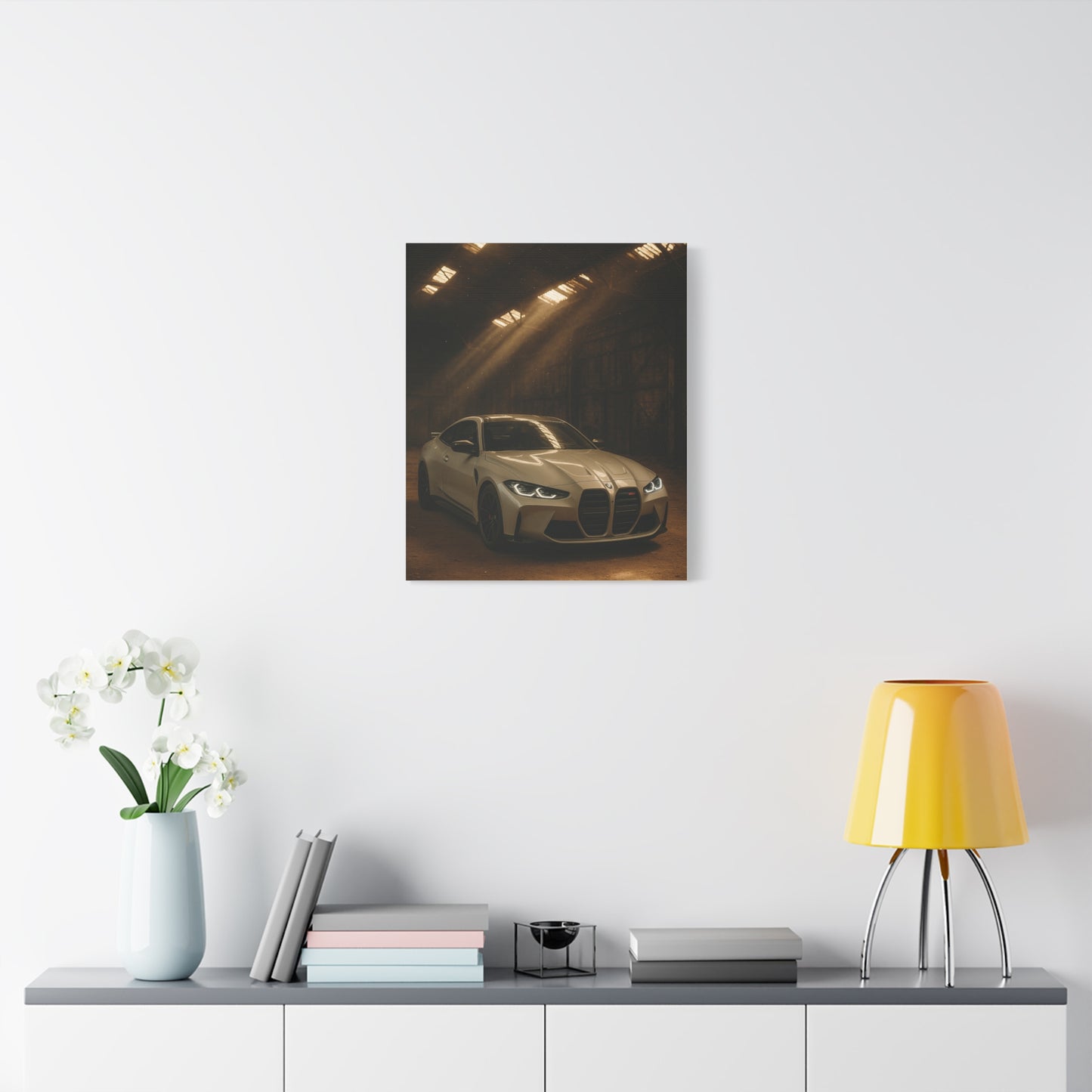 Canvas Print BMW Stored Away in a Barn