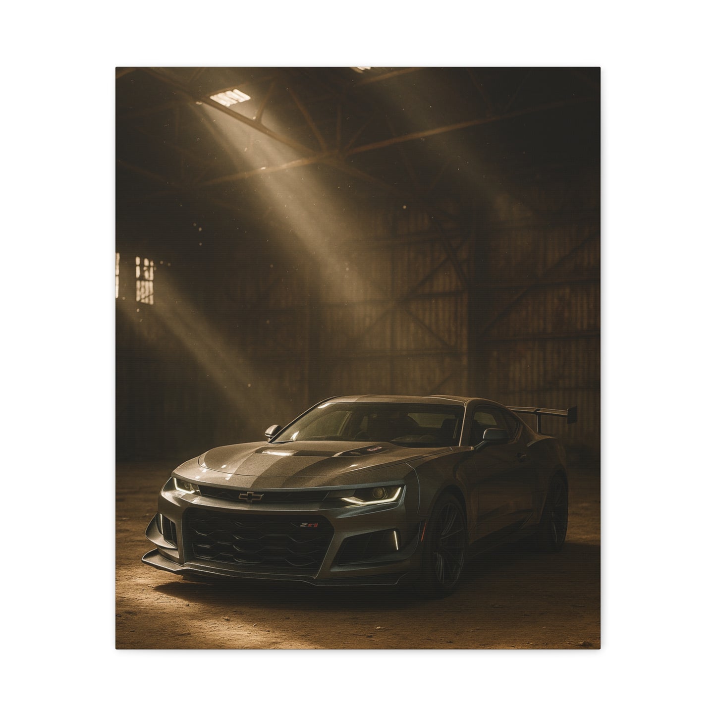 Canvas Print - Chevrolet Camaro in Barn
