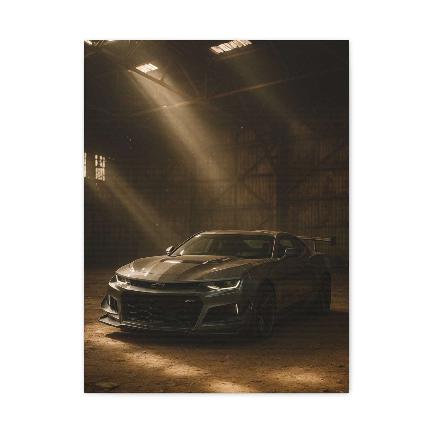 Canvas Print - Chevrolet Camaro in Barn