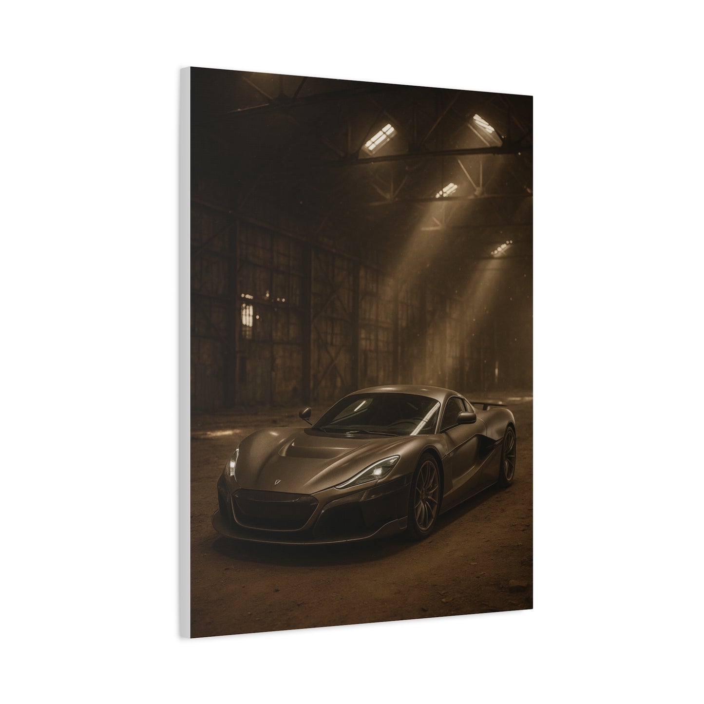 Canvas Art - Rimac Nevera in a Dusty Barn