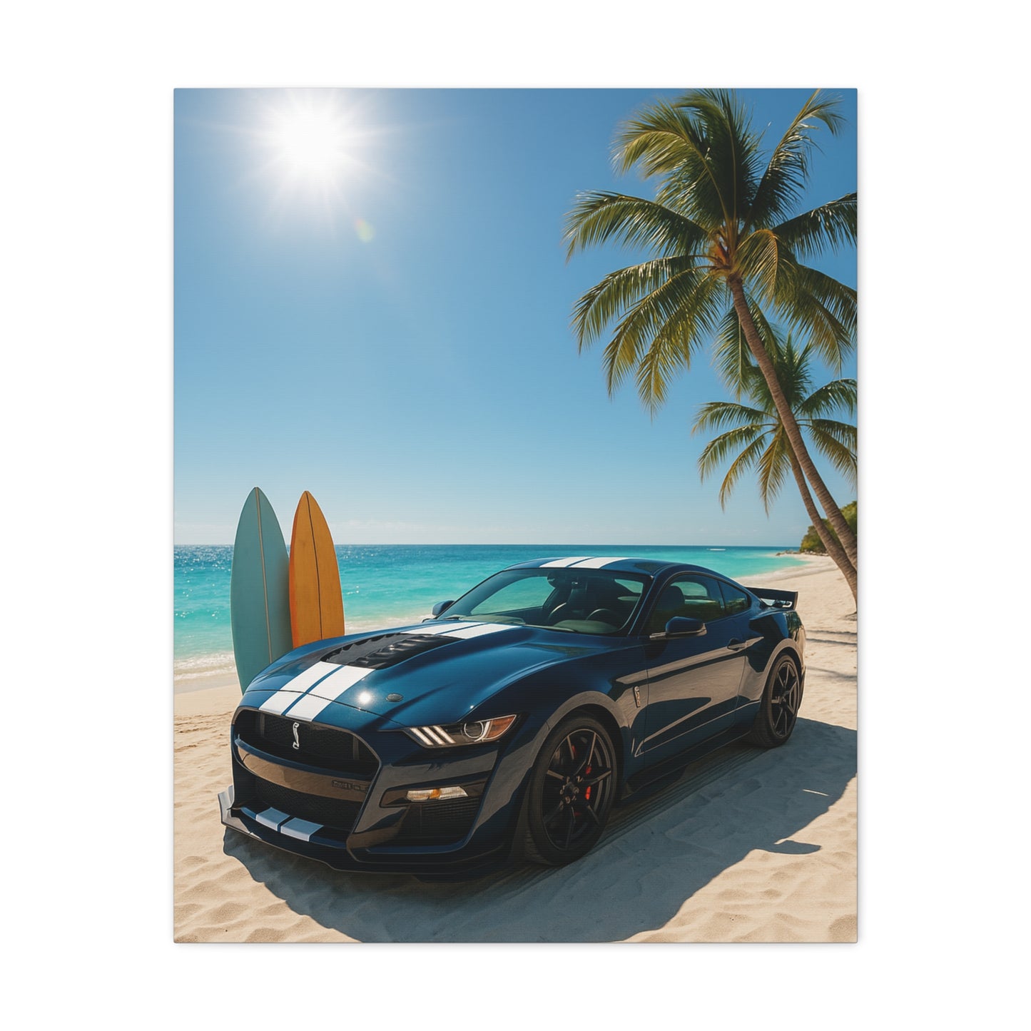 Canvas Print - Ford Shelby GT500 Beach Scene