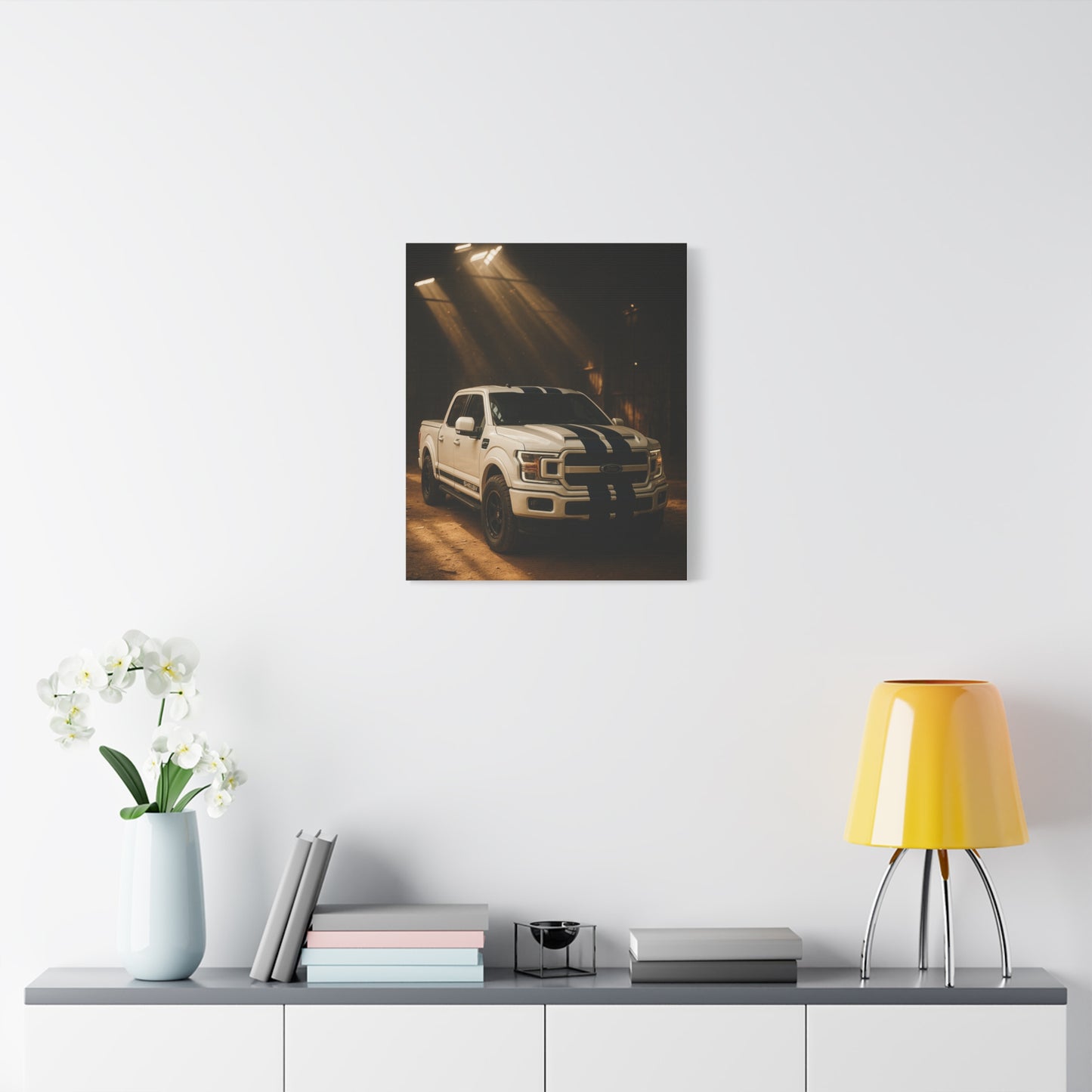 Canvas Print - Ford Shelby F-150 stored in a barn