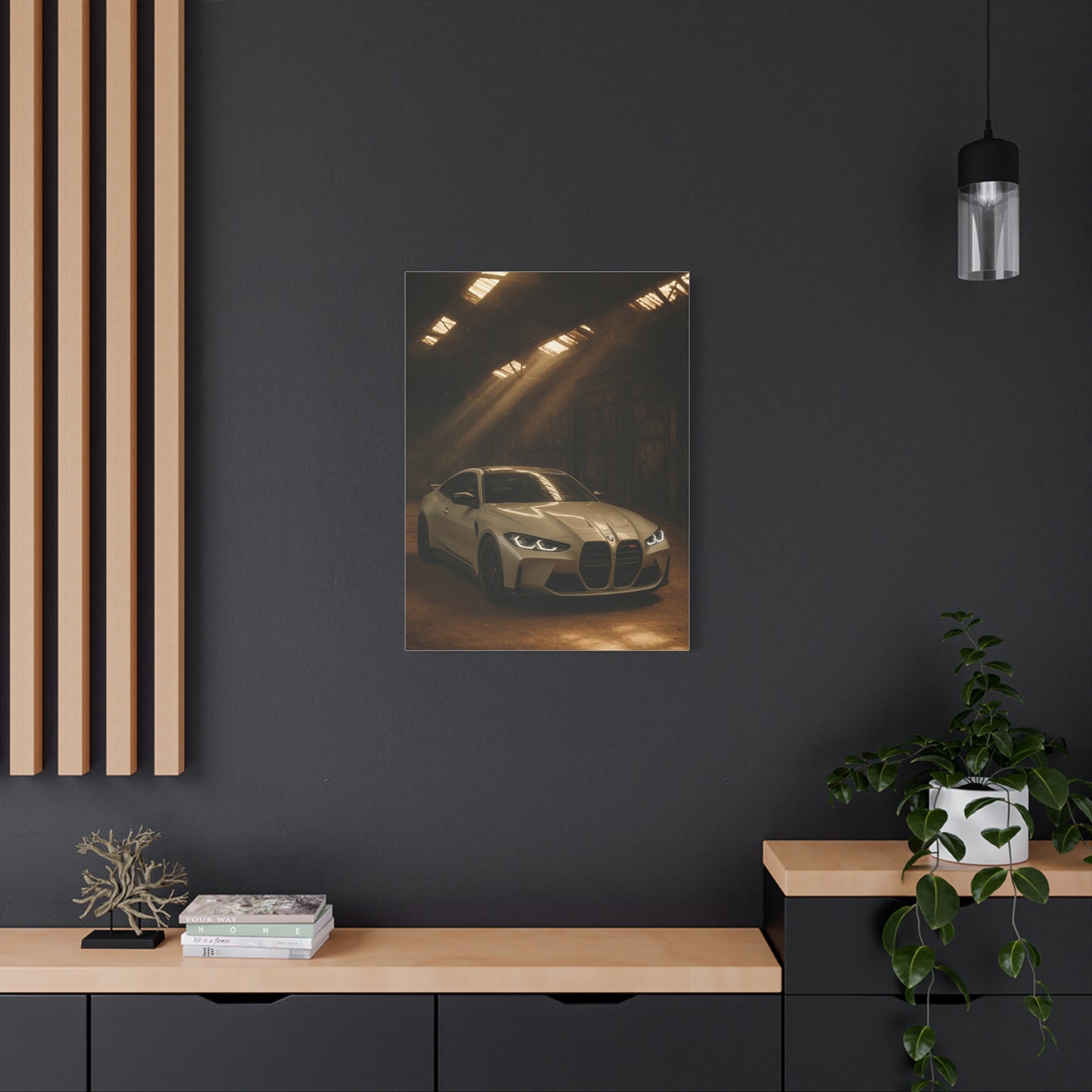 Canvas Print BMW Stored Away in a Barn