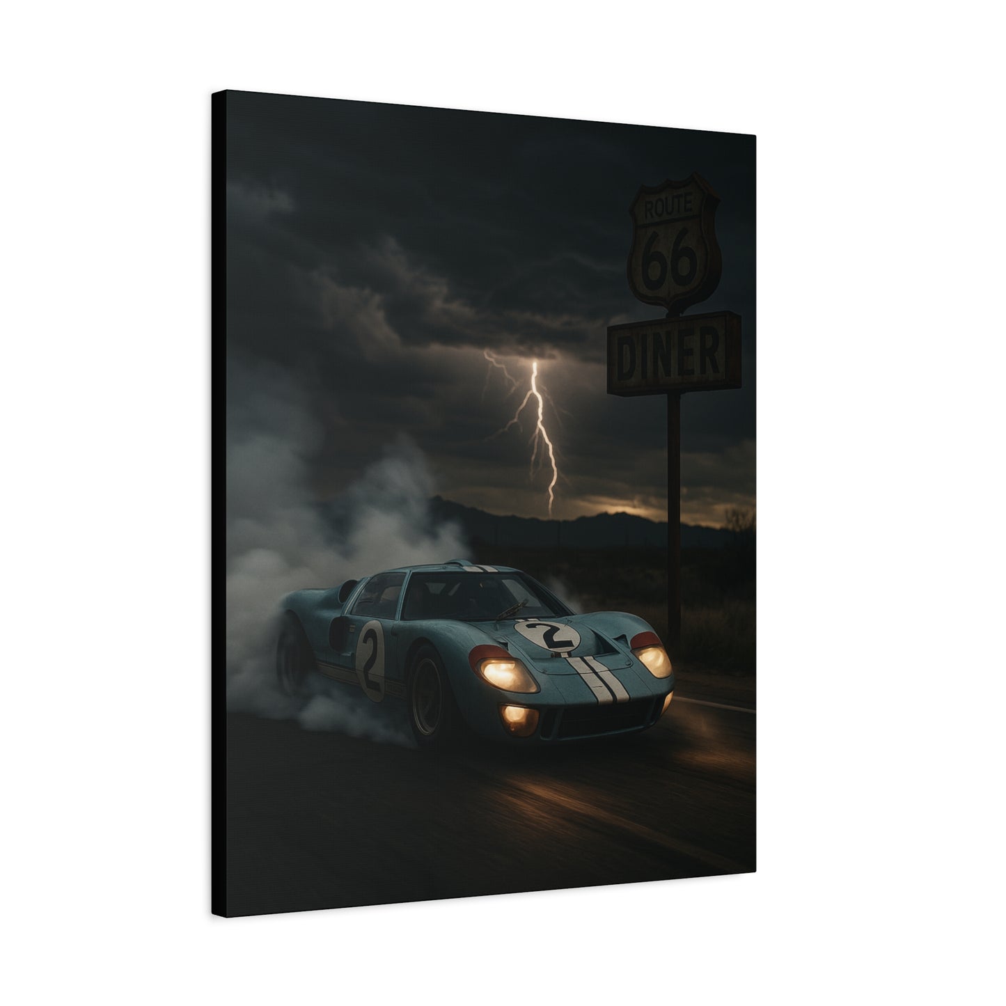 Canvas Print - Ford GT40 Doing a Burnout