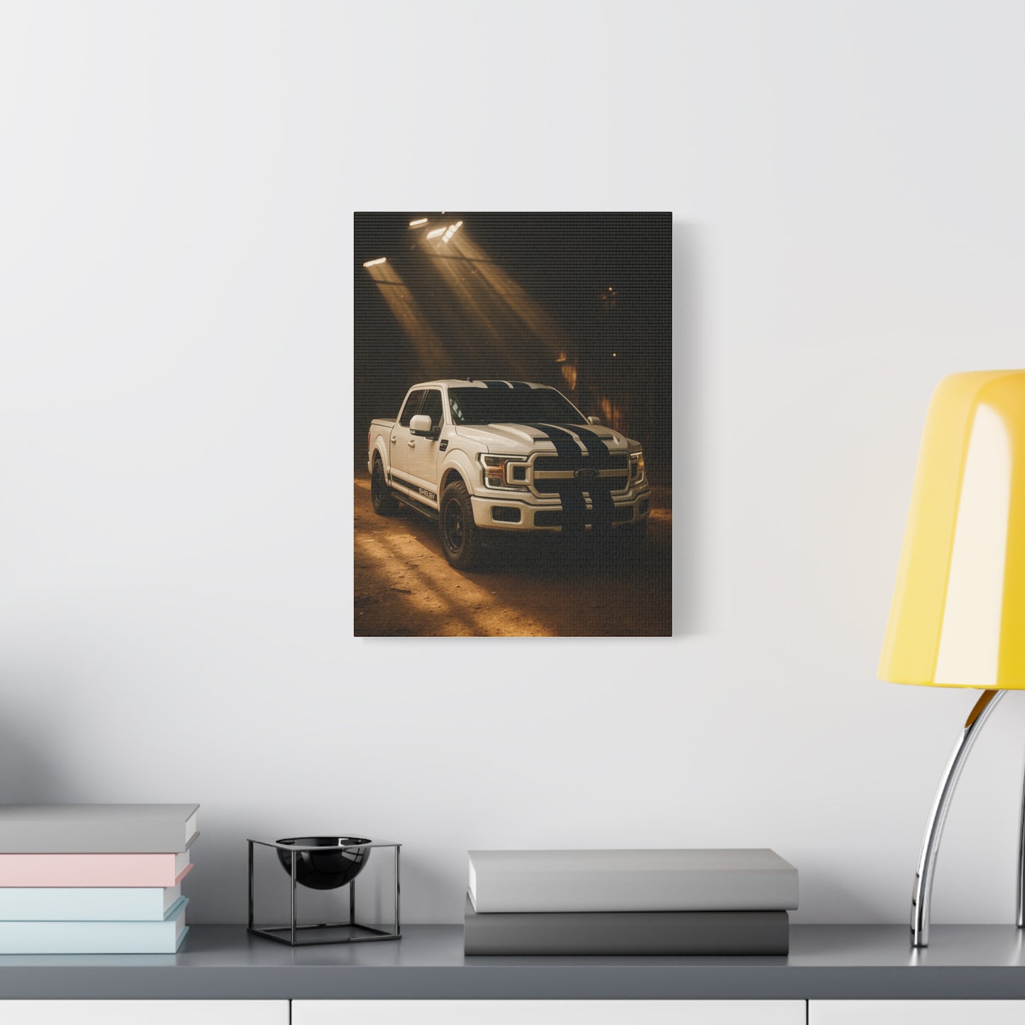 Canvas Print - Ford Shelby F-150 stored in a barn