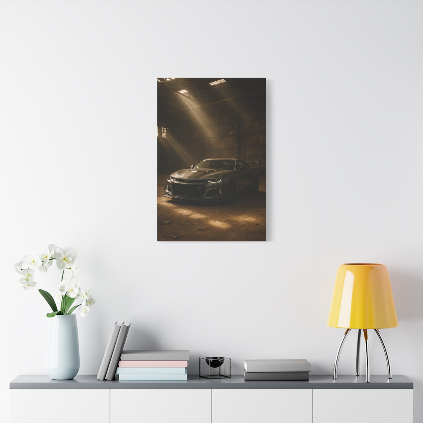 Canvas Print - Chevrolet Camaro in Barn