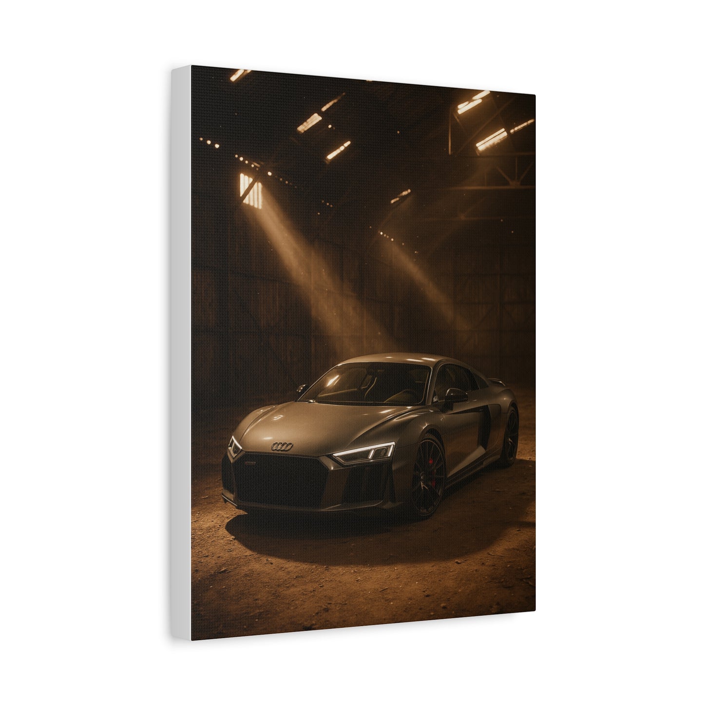 Canvas Art Print - Audi R8 in Barn