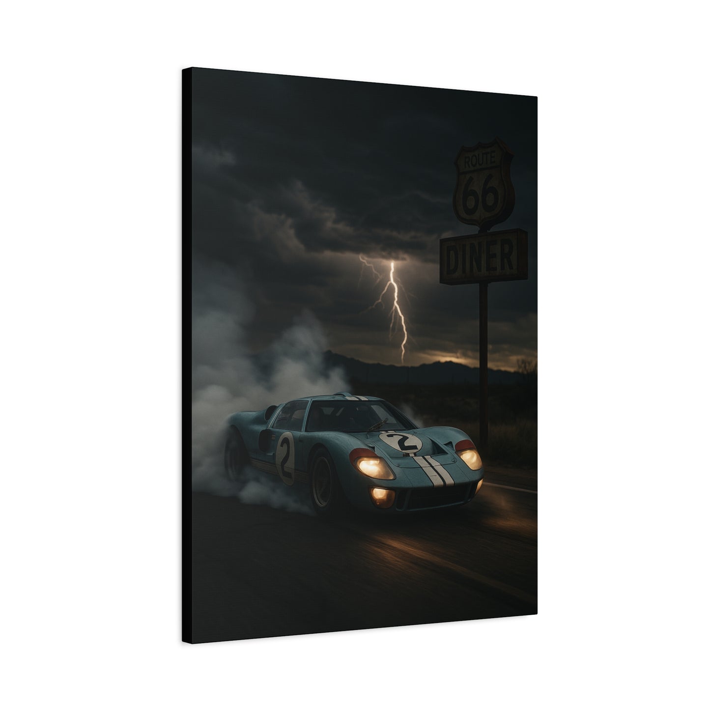 Canvas Print - Ford GT40 Doing a Burnout