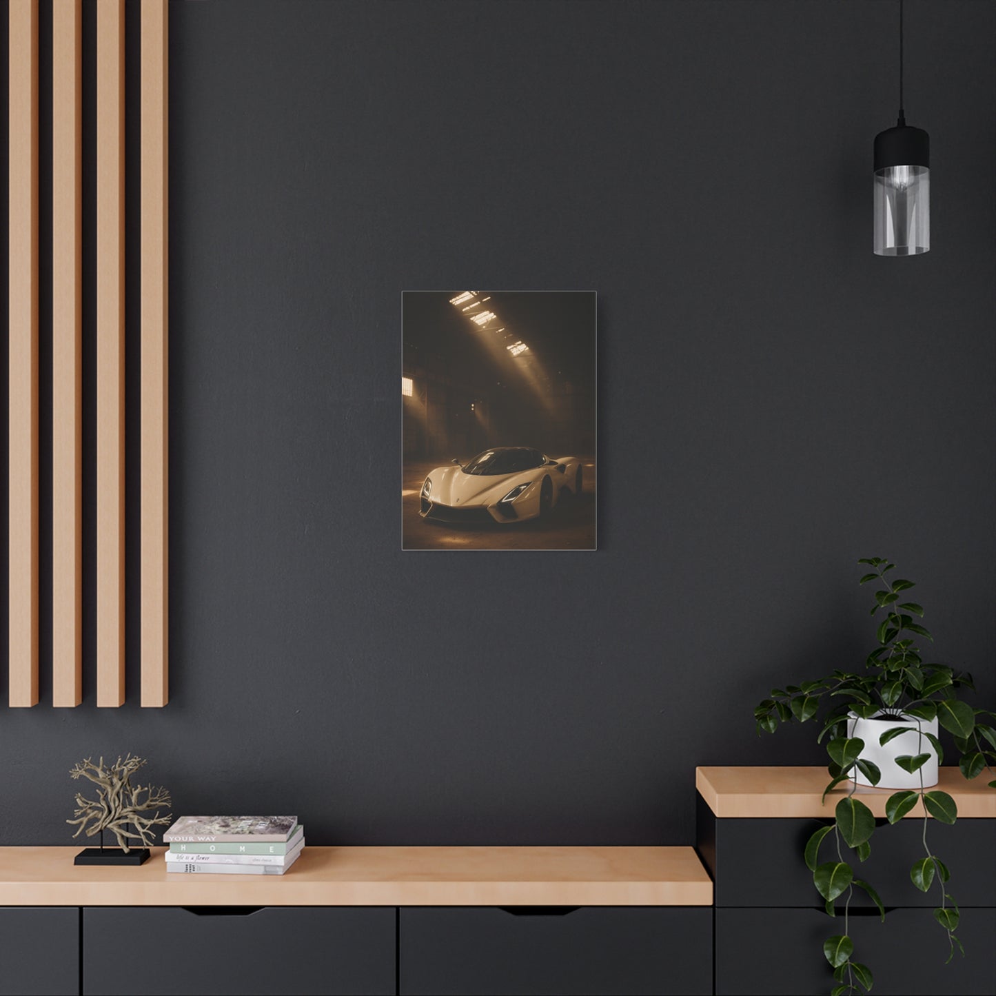 Canvas Print - SSC Tuatara in a dusty barn Wall Art