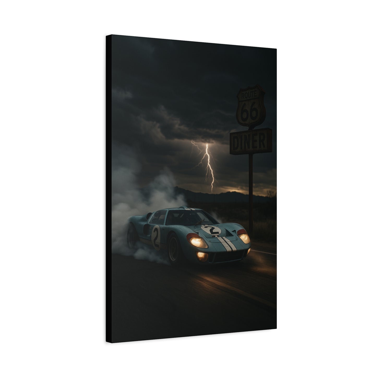 Canvas Print - Ford GT40 Doing a Burnout