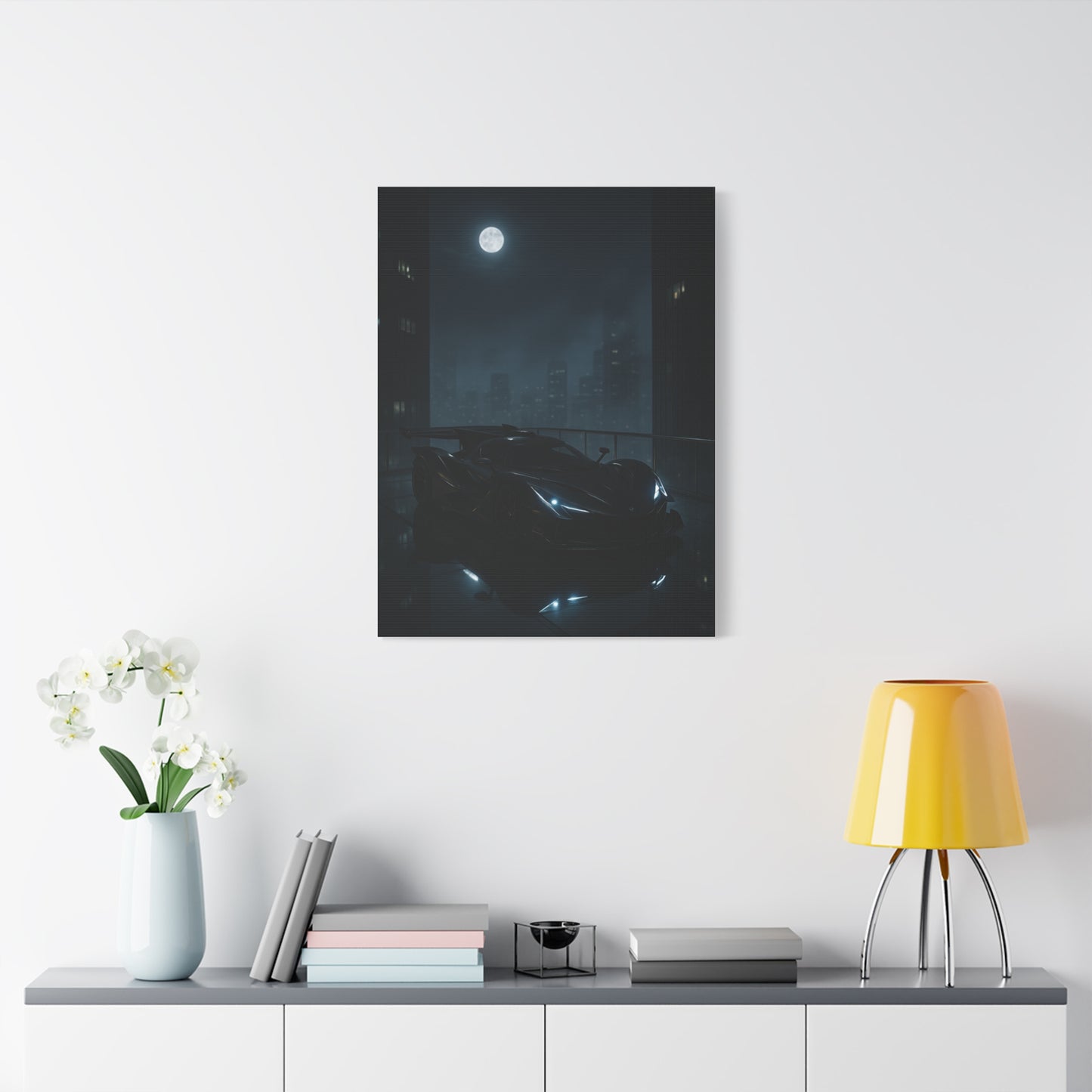 Canvas Print - Apollo IE Chilling on Skyscraper at Midnight