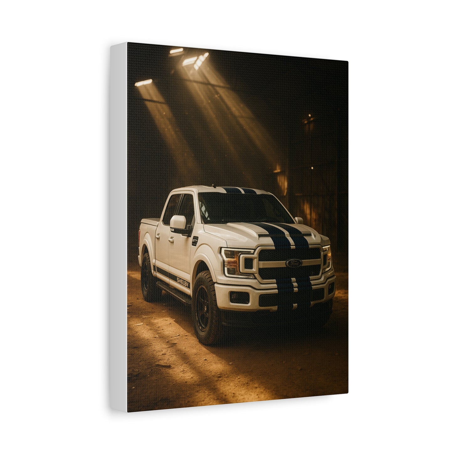Canvas Print - Ford Shelby F-150 stored in a barn