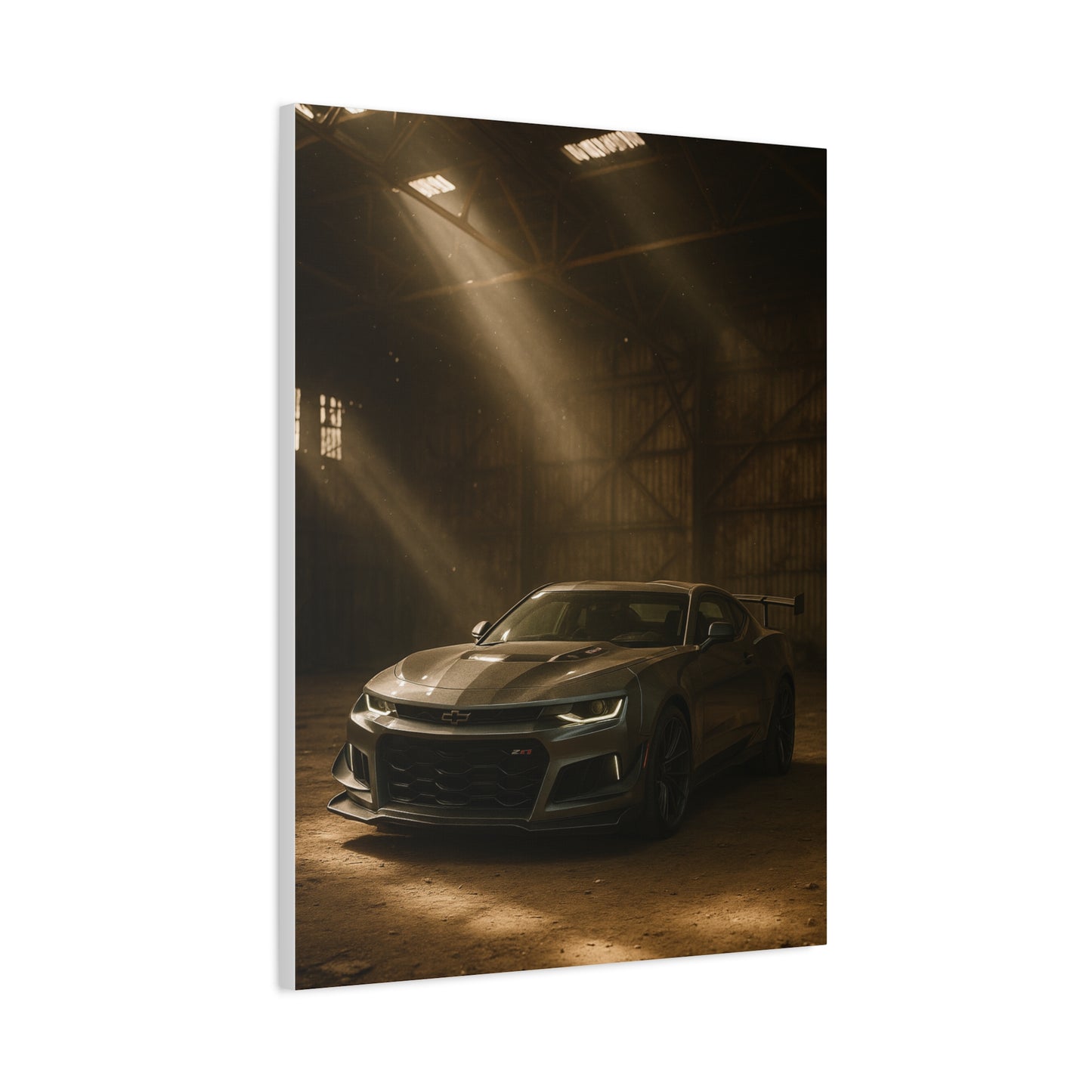 Canvas Print - Chevrolet Camaro in Barn