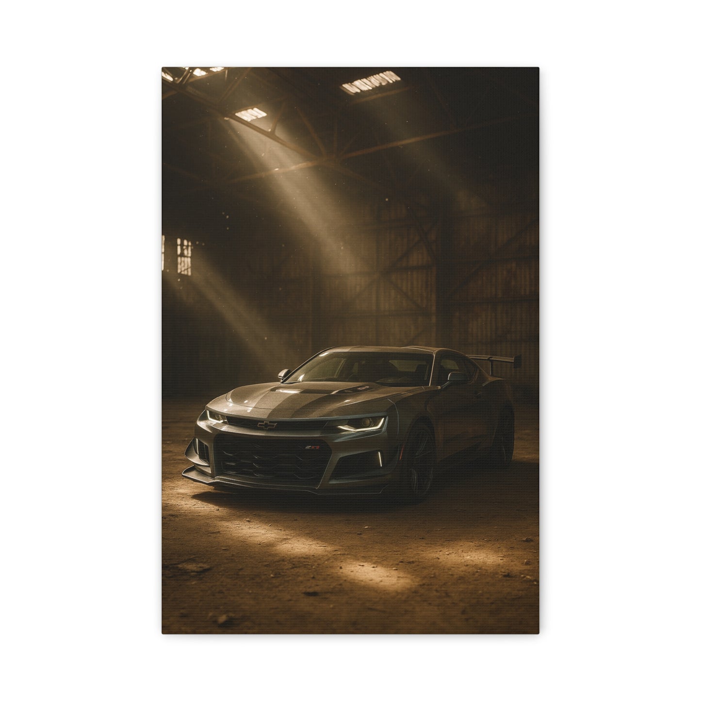 Canvas Print - Chevrolet Camaro in Barn