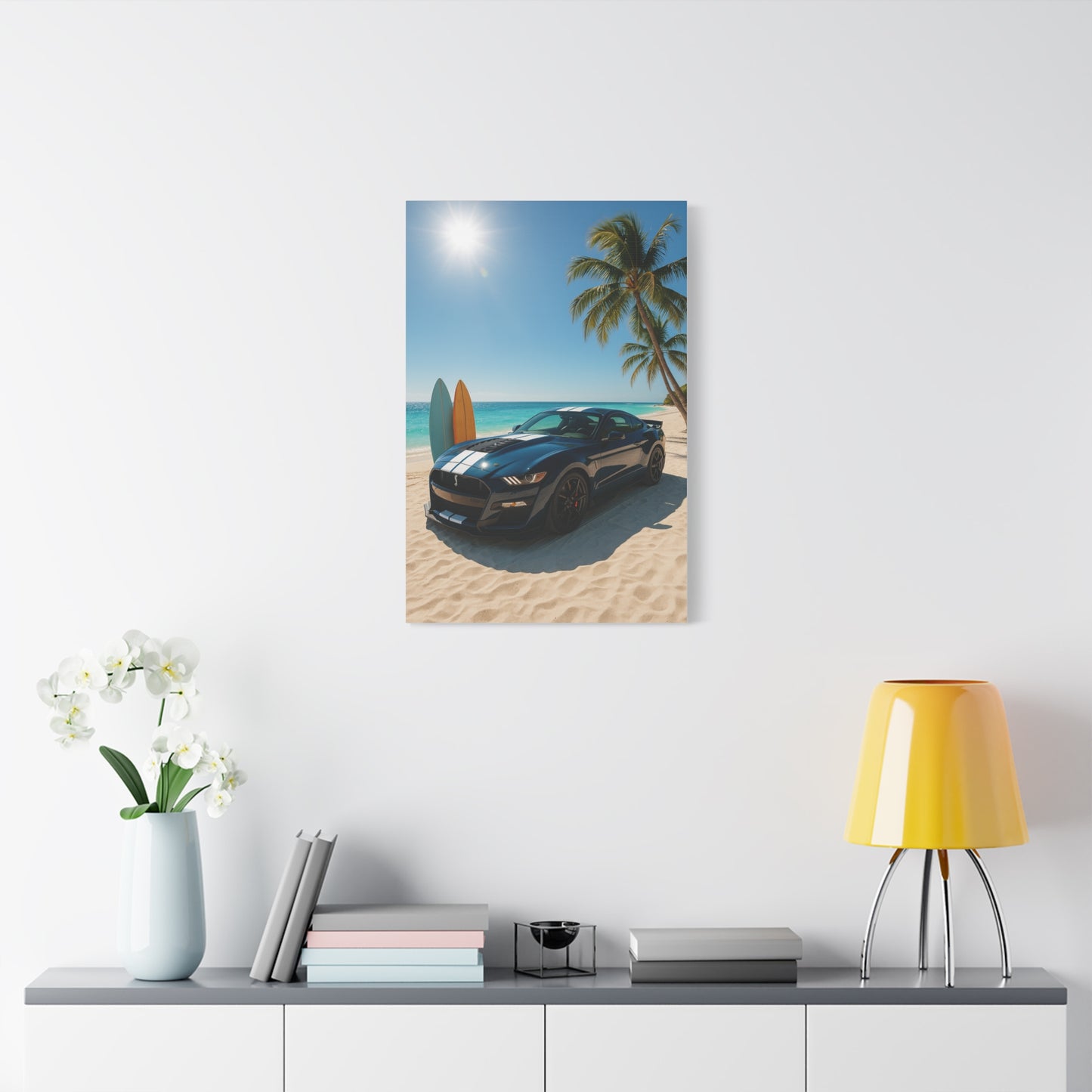 Canvas Print - Ford Shelby GT500 Beach Scene