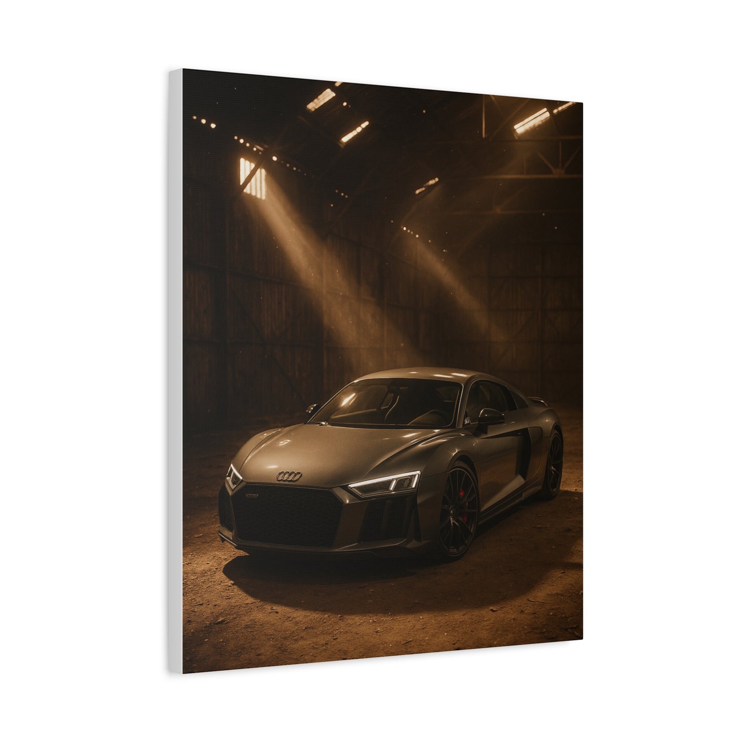 Canvas Art Print - Audi R8 in Barn