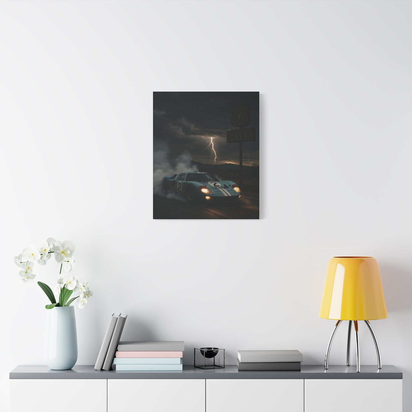 Canvas Print - Ford GT40 Doing a Burnout