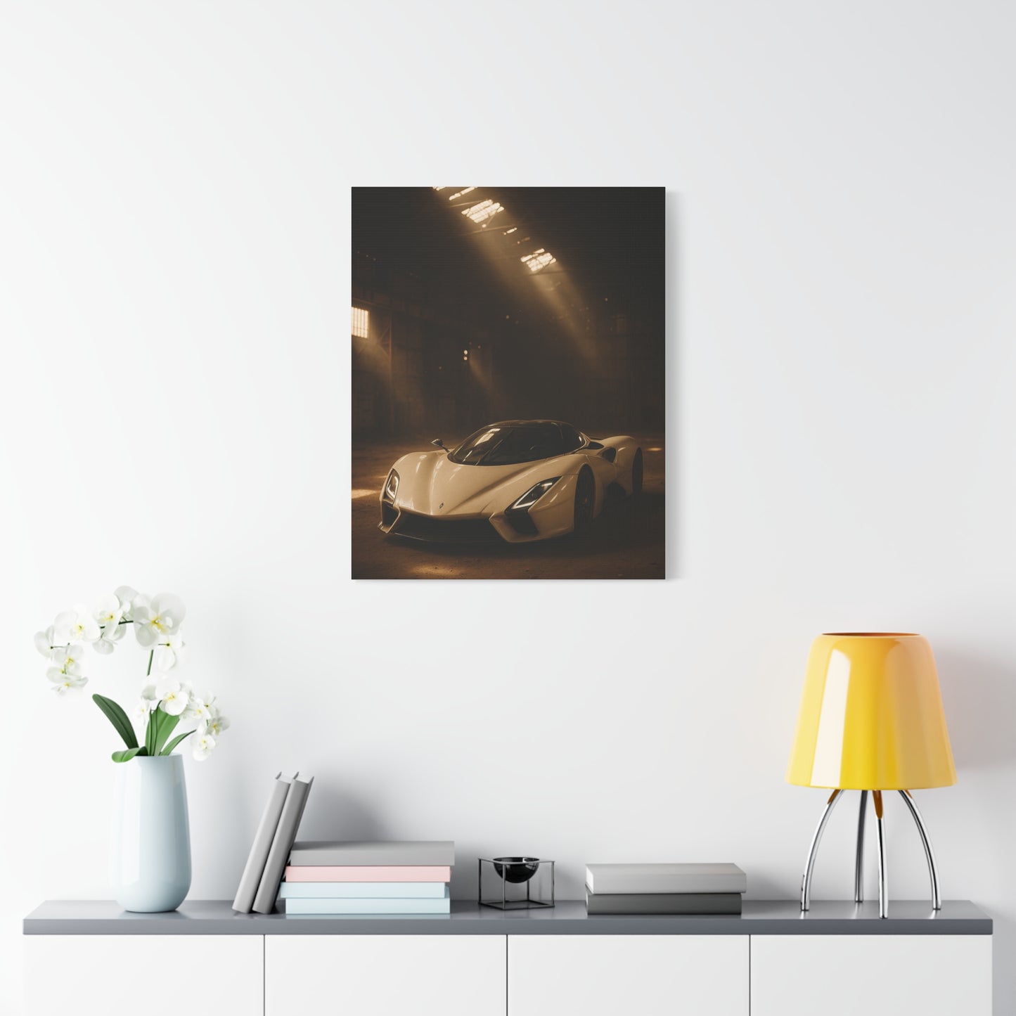 Canvas Print - SSC Tuatara in a dusty barn Wall Art