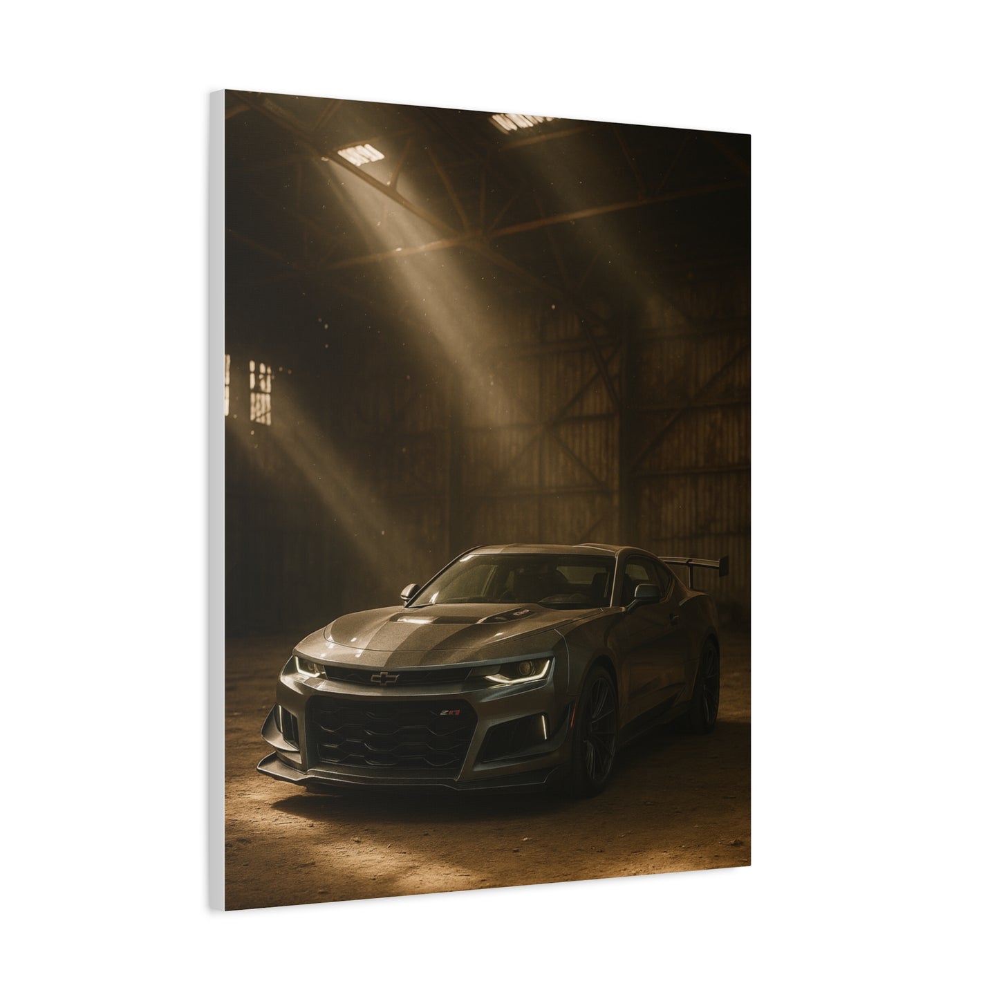 Canvas Print - Chevrolet Camaro in Barn