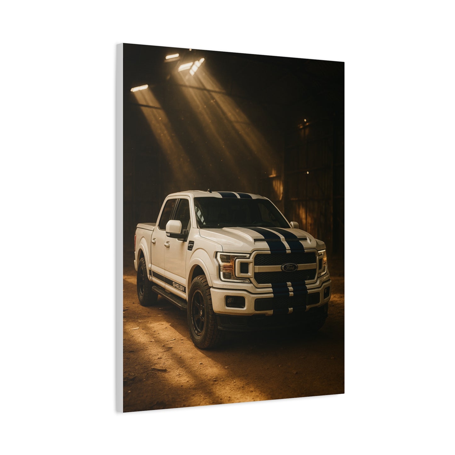 Canvas Print - Ford Shelby F-150 stored in a barn