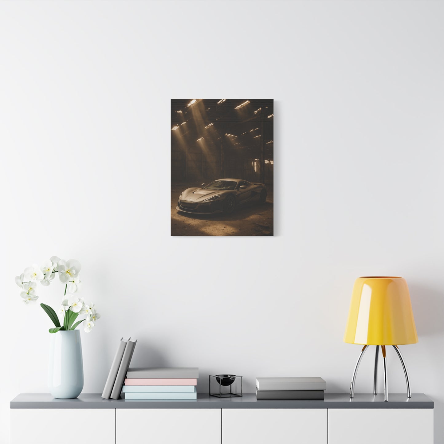 Canvas Art - Rimac Nevera in a Dusty Barn