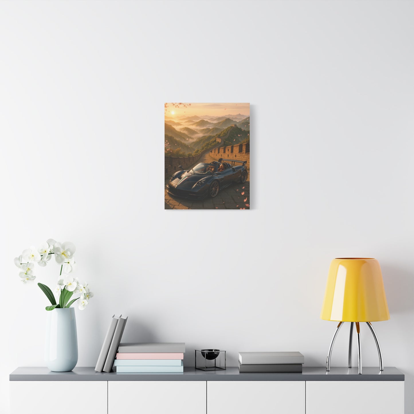 Canvas Wall Art - Pagani Huayra BC Roadster Chilling in Space