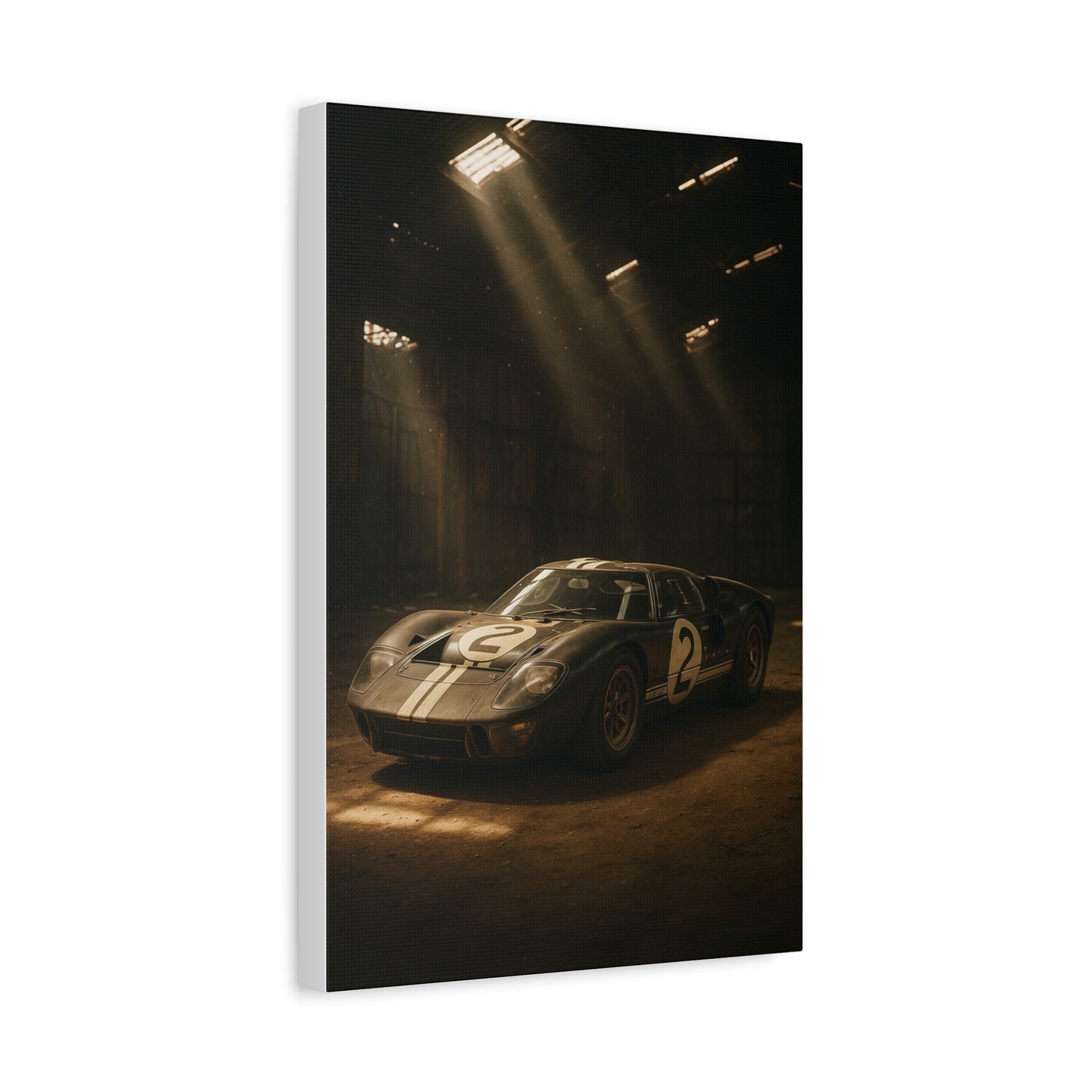 Canvas Print - Classic GT40 stored away in a barn