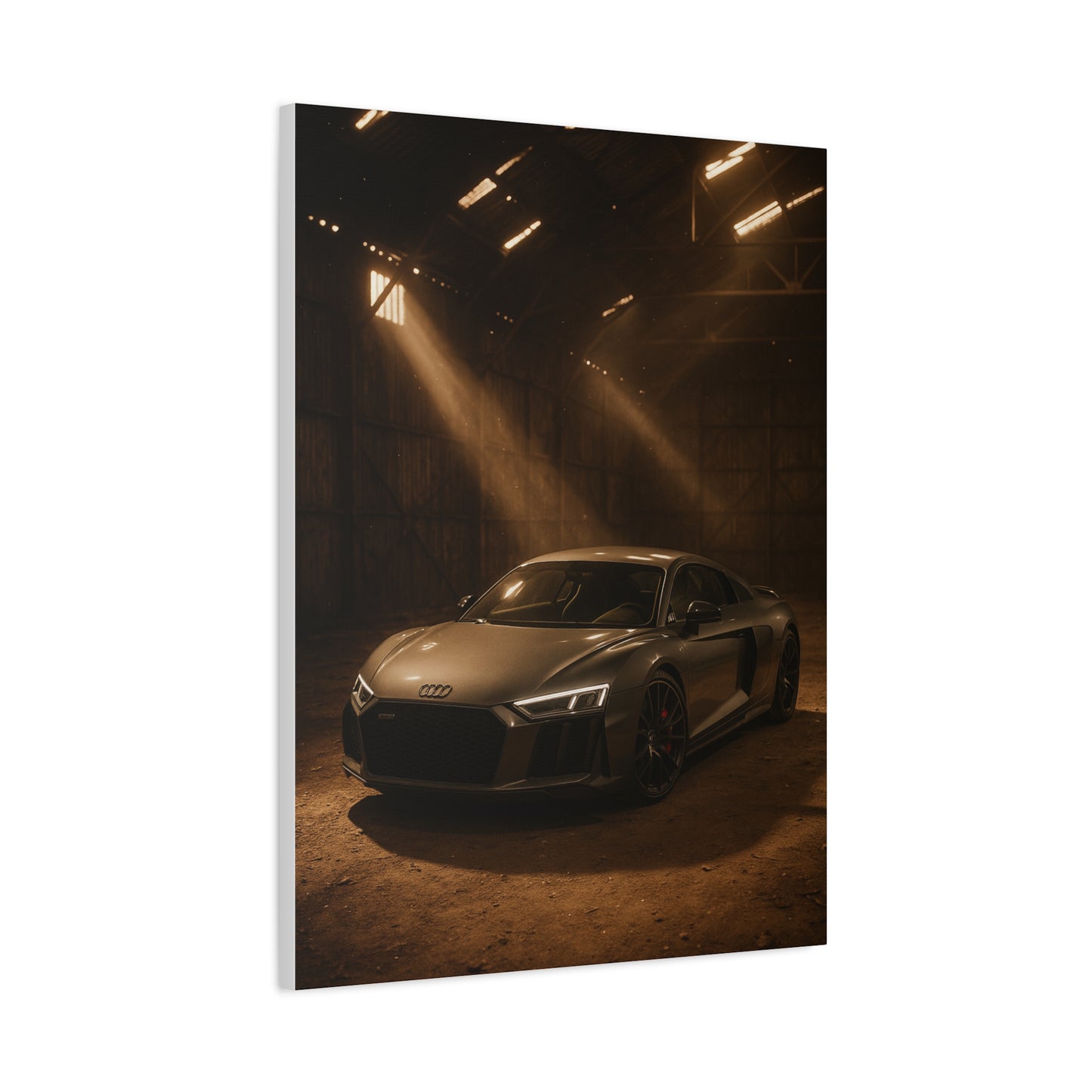 Canvas Art Print - Audi R8 in Barn