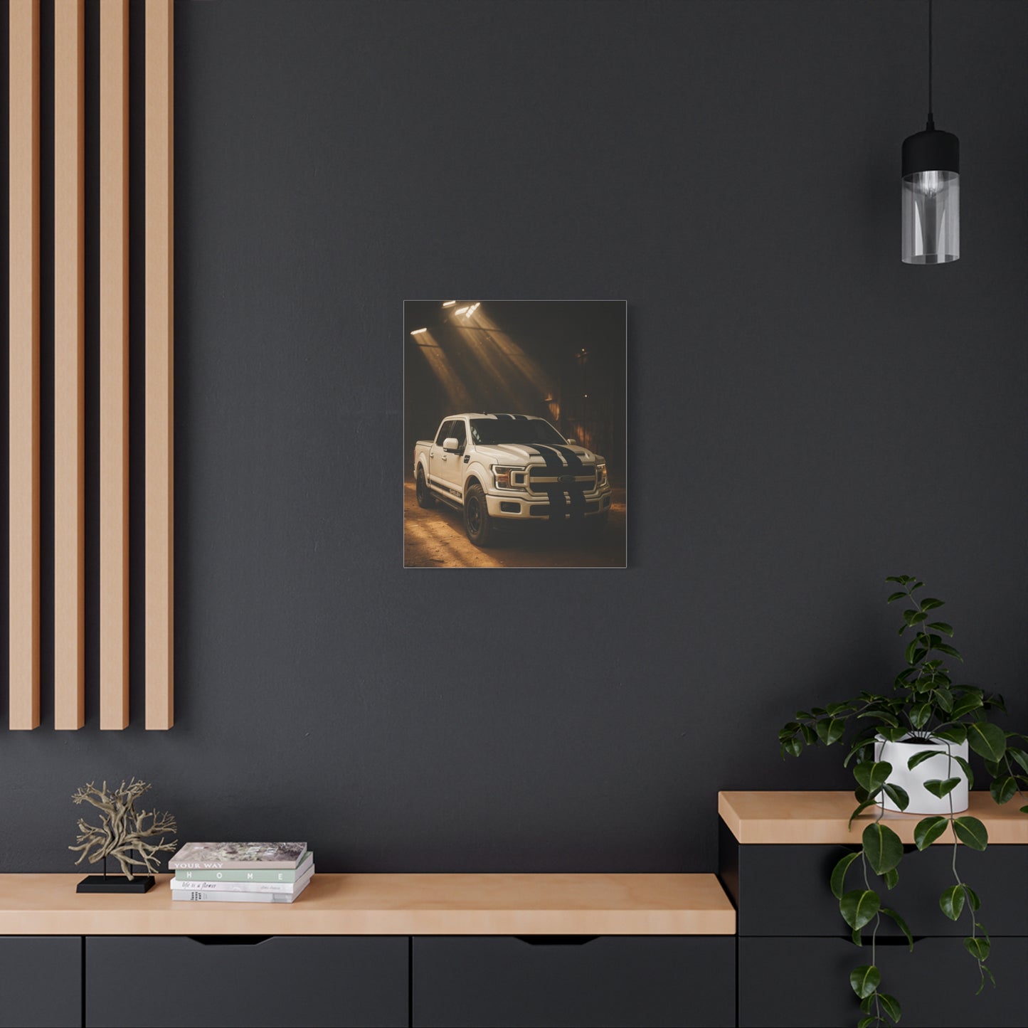 Canvas Print - Ford Shelby F-150 stored in a barn