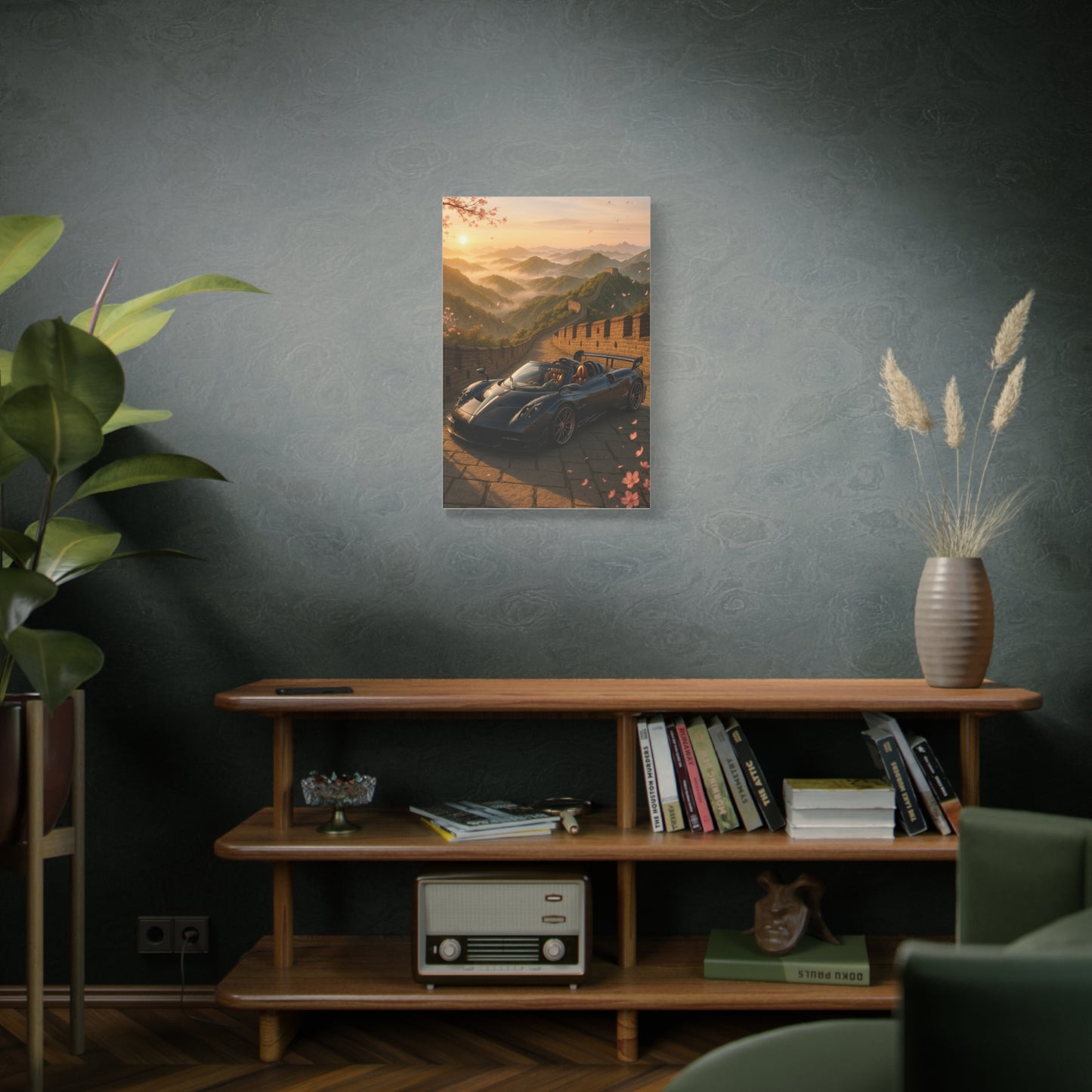 Canvas Wall Art - Pagani Huayra BC Roadster Chilling in Space